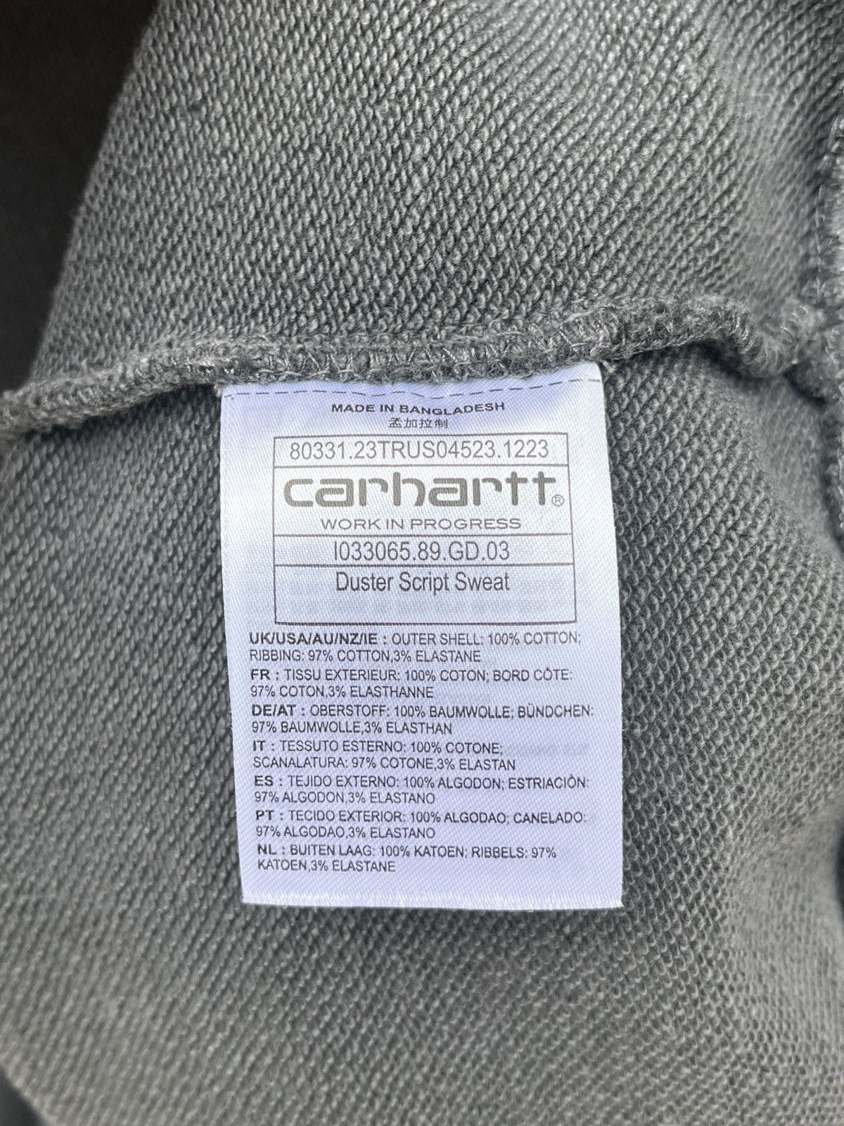 Carhartt × Carhartt Wip CARHARTT WASHED BLACK SWEATSHIRT Size US L / EU 52-54 / 3 - 4 Thumbnail