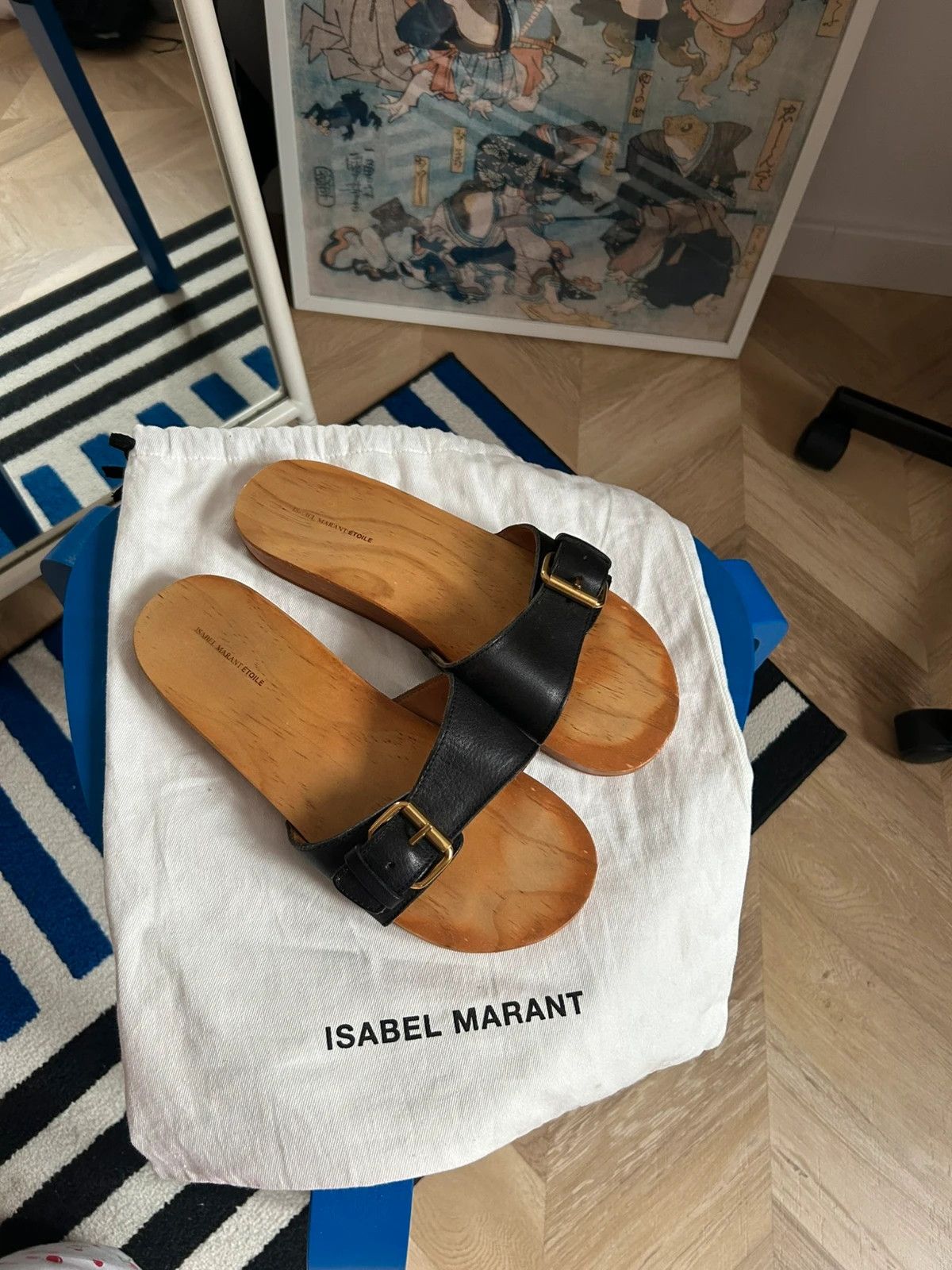 Isabel Marant Etoile Isabel Marant Etoile Wooden Slide Mules Size US 7 / IT 37 - 7 Thumbnail