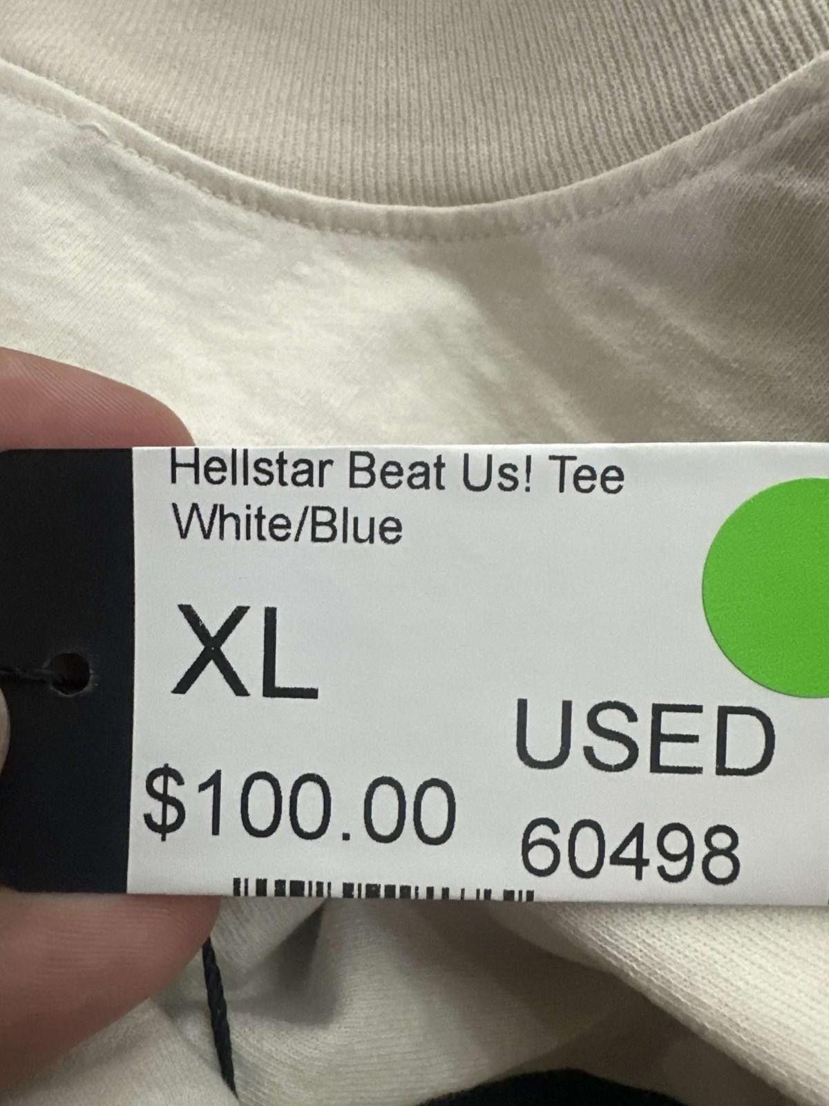 HELLSTAR Hellstar Beat Us! Tee White/Blue XL Used Size US XL / EU 56 / 4 - 6 Thumbnail