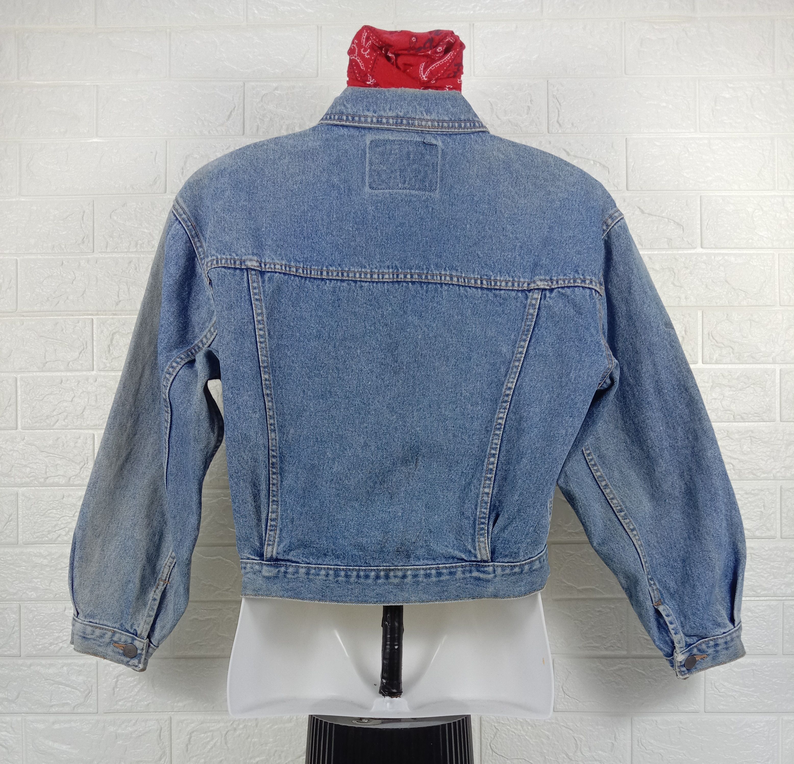 Japanese Brand Vintage Japanese GL Heart Faded Blue Wash Denim Jacketcket Size L / US 10 / IT 46 - 4 Thumbnail
