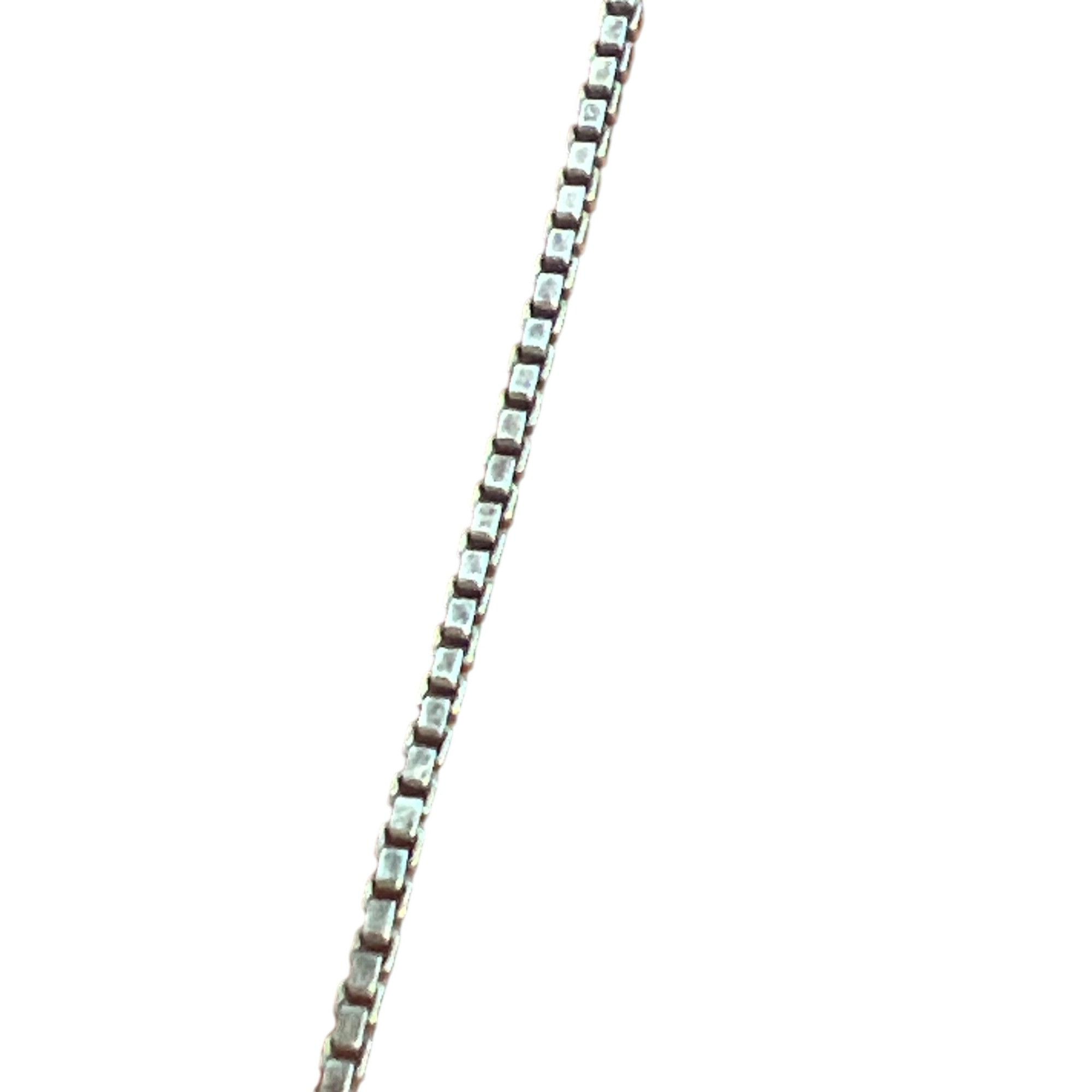 Other Vintage Sterling Silver Etched Cat Pendant Box Chain Necklac Size ONE SIZE - 3 Thumbnail