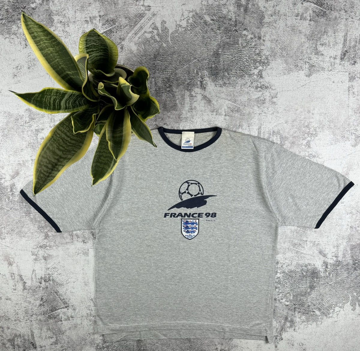 Vintage France 1994 ISL England 1998 Football Shirt Tee Jersey Size US XL / EU 56 / 4 - 1 Thumbnail