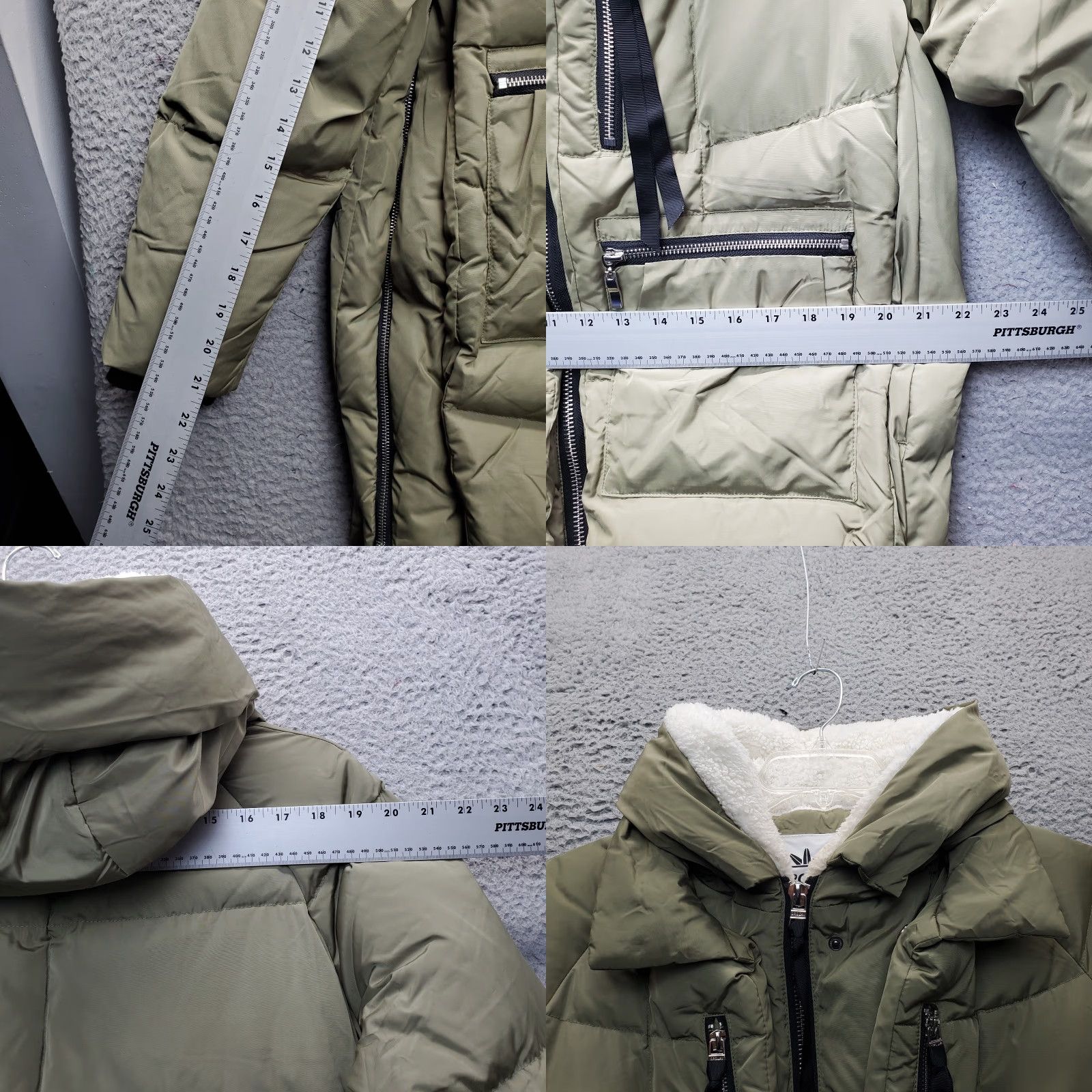 Vintage Orolay Womens Green Thickened Down Jacket Hooded Full Zip - Size S, Long Sleeve, Winter Outerwear, Casual Coat, Regular Fit, EUC Size S / US 4 / IT 40 - 8 Thumbnail