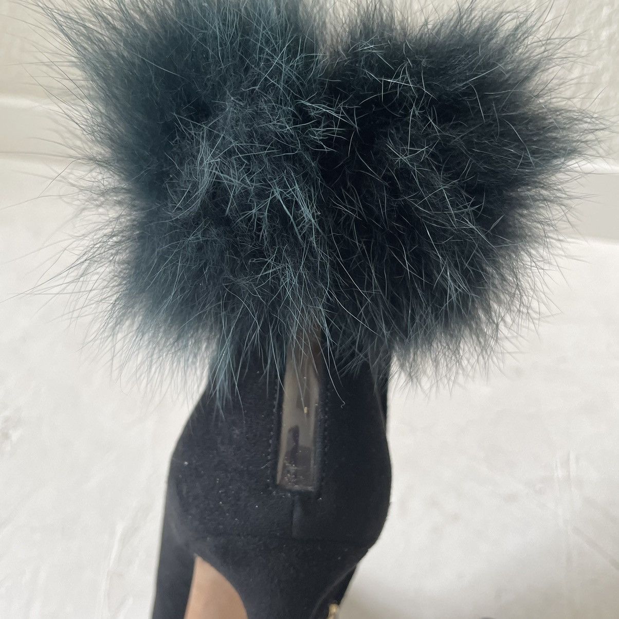 Jimmy Choo Jimmy Choo Black Velvet Boots With Pom Pom Size EU 38.5 US 8 Size US 8 / IT 38 - 10 Thumbnail