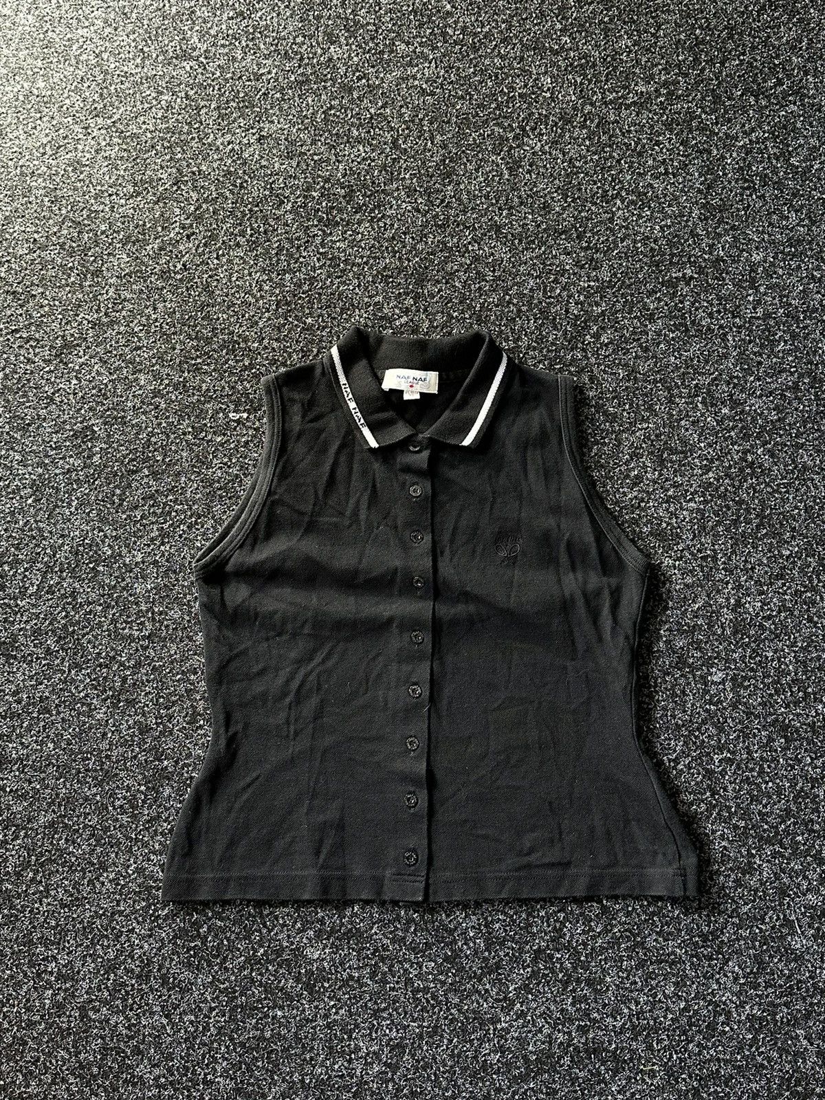 Designer × Issey Miyake × Vintage VTG 90s NAF NAF France tank polo Womens Avant-garde Y2k rare Size M / US 6-8 / IT 42-44 - 1 Thumbnail