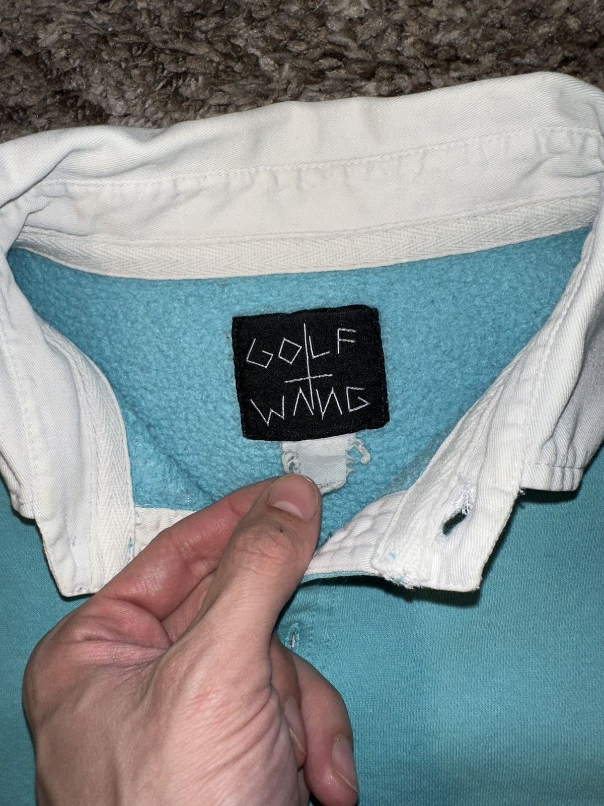 Golf Wang Golf Wang F/W 2014 Rugby Polo Blue/White Rare Size US L / EU 52-54 / 3 - 6 Thumbnail