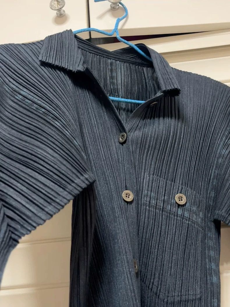 Issey Miyake Issey Miyake Denim pleated coat Size XL / US 12-14 / IT 48-50 - 1 Thumbnail