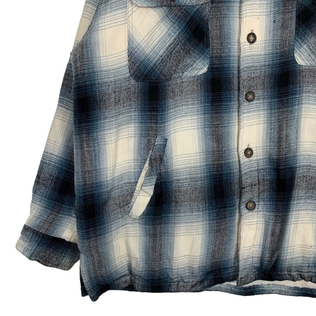 Japanese Brand BAYLEAF Shadow Plaid Checked Tartan Sherpa Jacket #0066-C4 Size US L / EU 52-54 / 3 - 4 Thumbnail