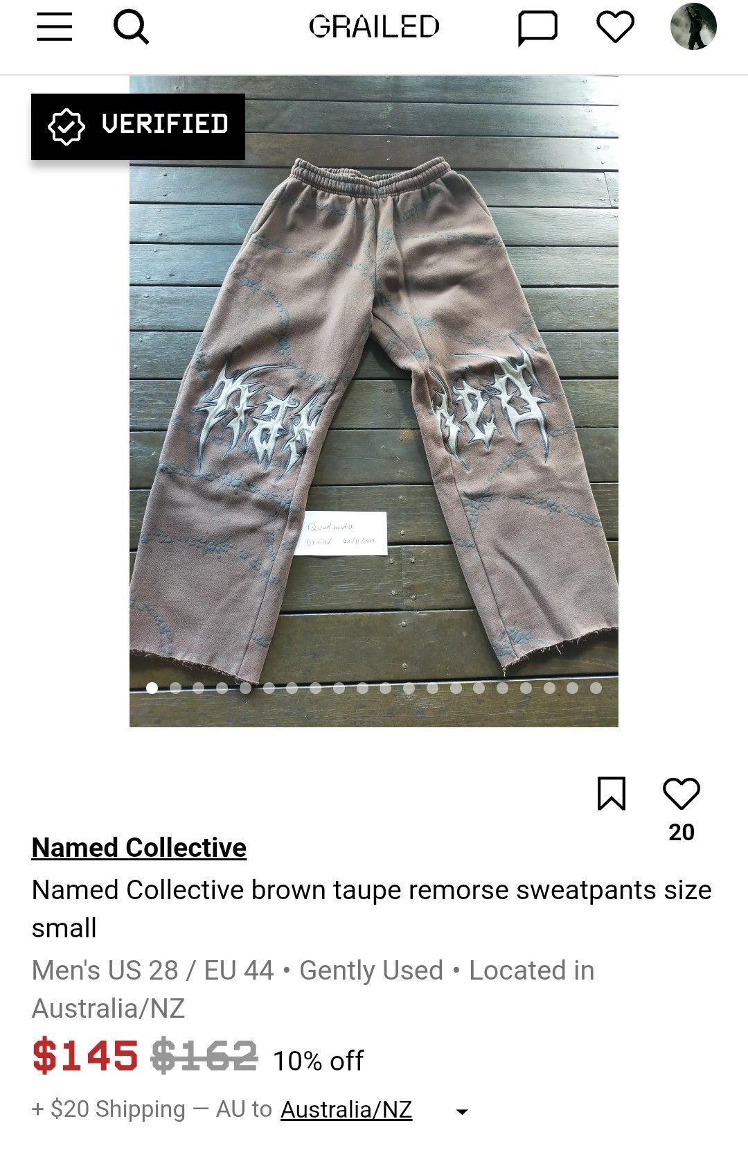 Named Collective Named Collective brown taupe remorse sweatpants size small Size US 28 / EU 44 - 19 Thumbnail