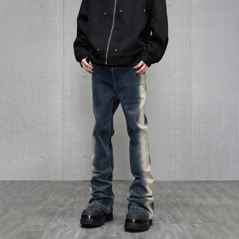 Designer × Japanese Brand Slim Flared Streetwear Vintage Design Jeans Size US 28 / EU 44 - 1 Thumbnail