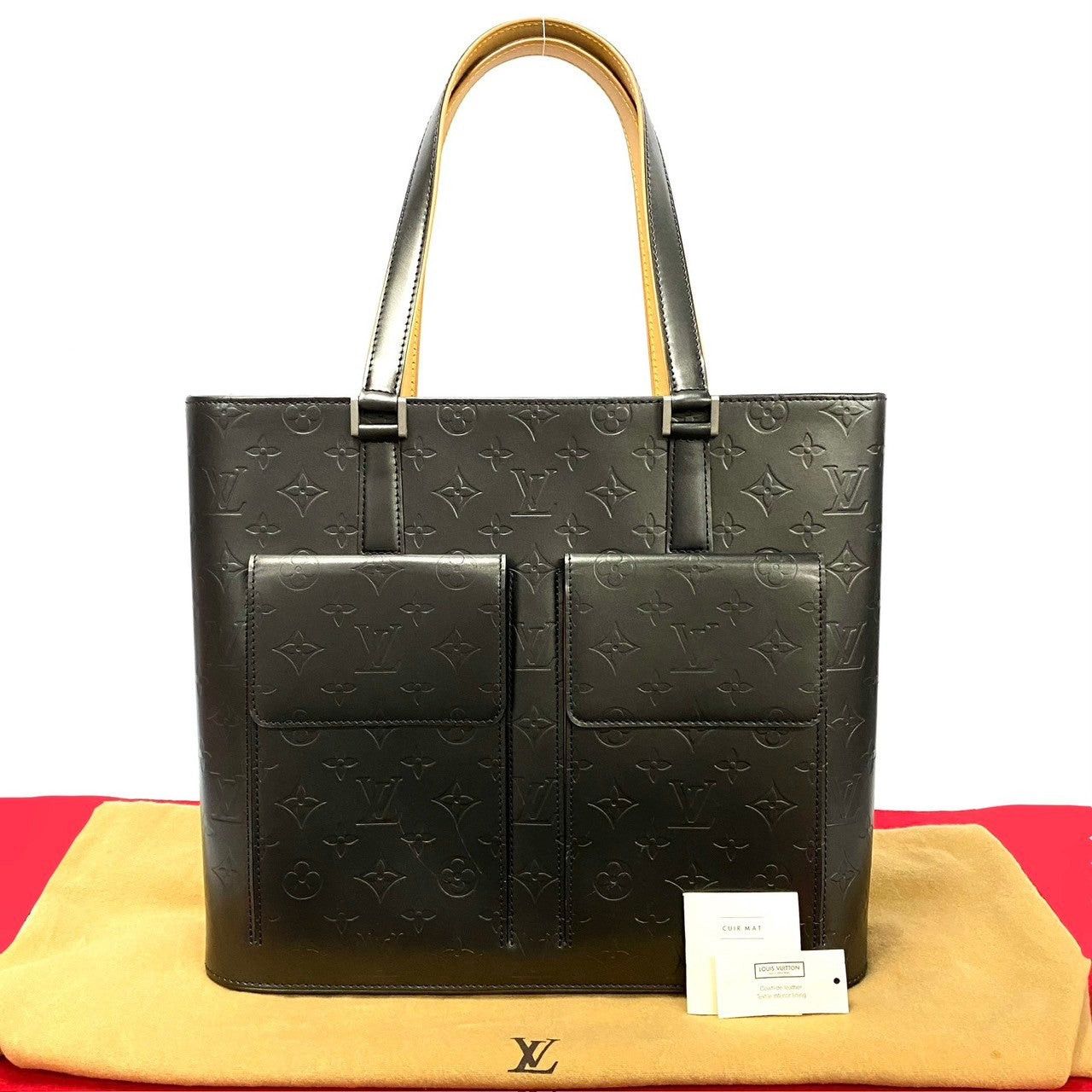 Louis Vuitton Louis Vuitton Tote Bag Black Leather Size ONE SIZE - 1 Thumbnail