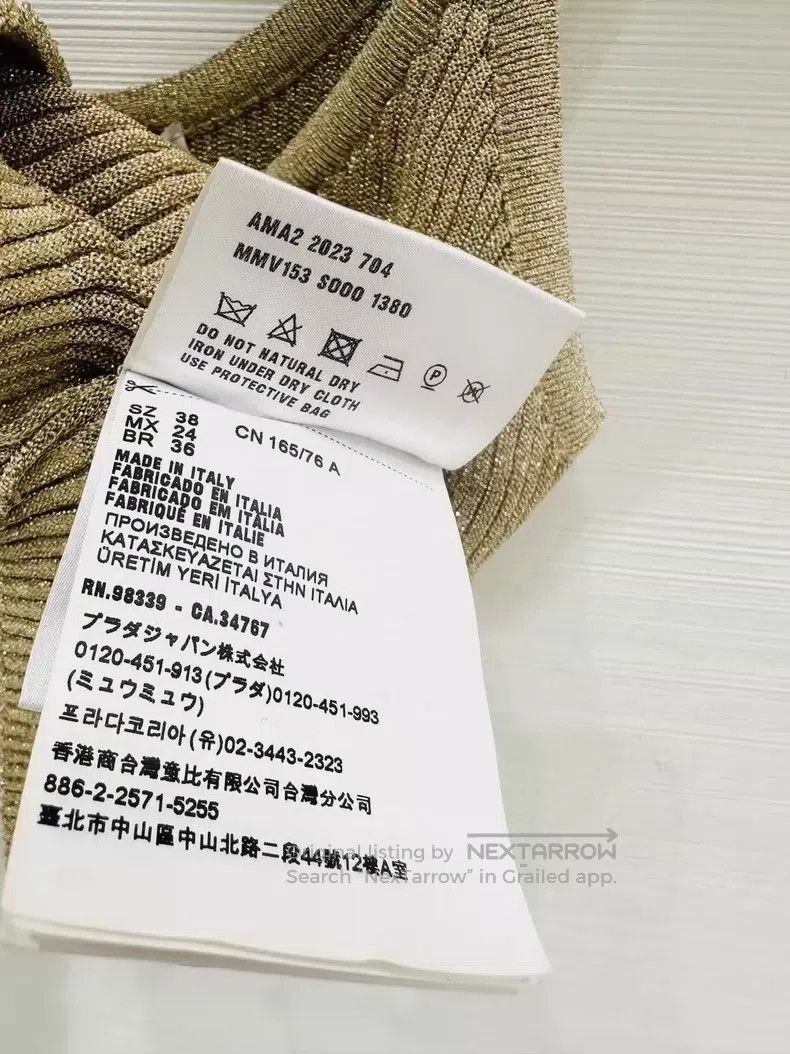 Miu Miu Miu Miu 38 24 spring and summer letter knitted sling Size M / US 6-8 / IT 42-44 - 6 Thumbnail