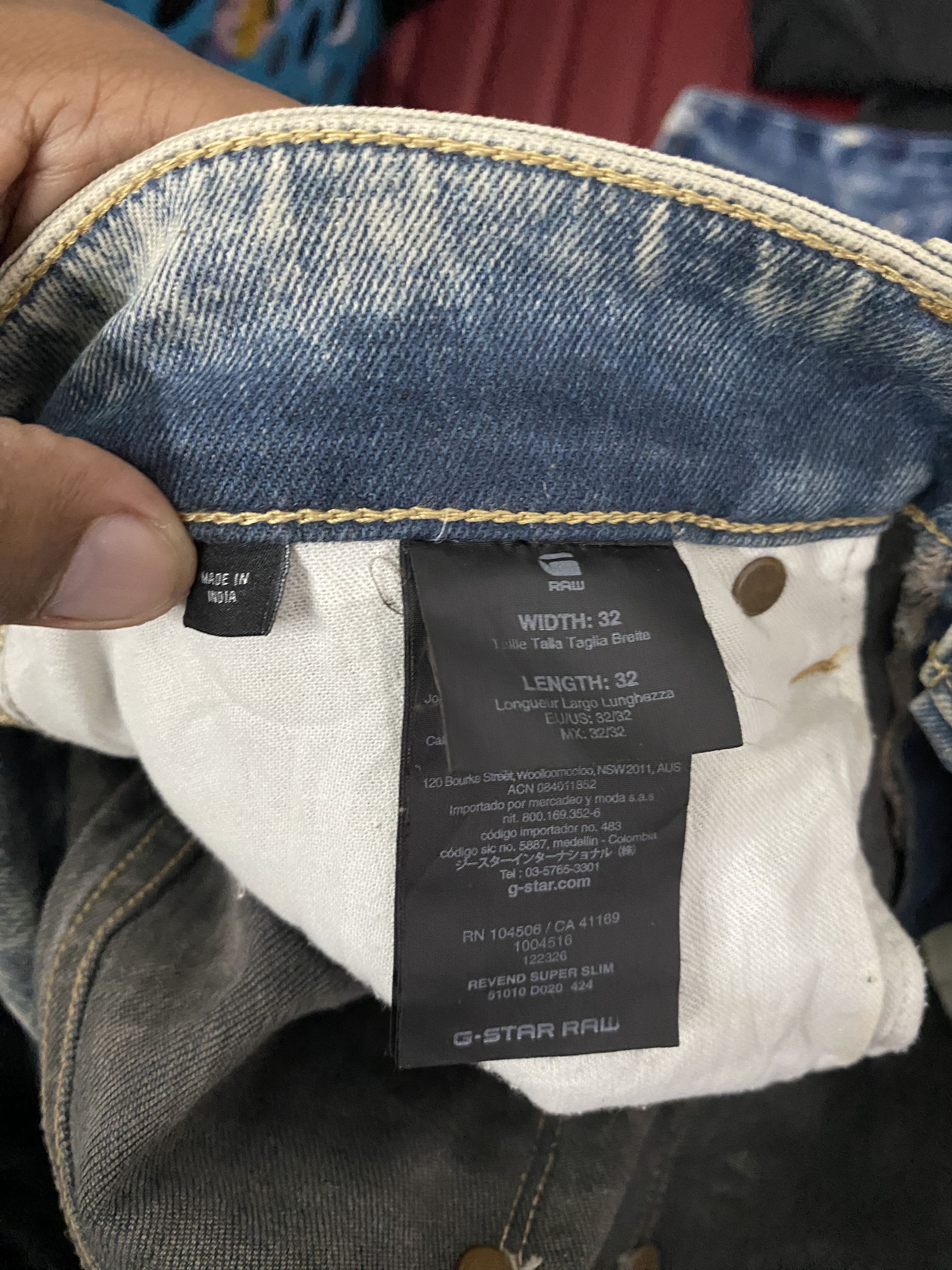 G-Star RAW Revend Super Slim Jeans Acid Wash Distressed jean