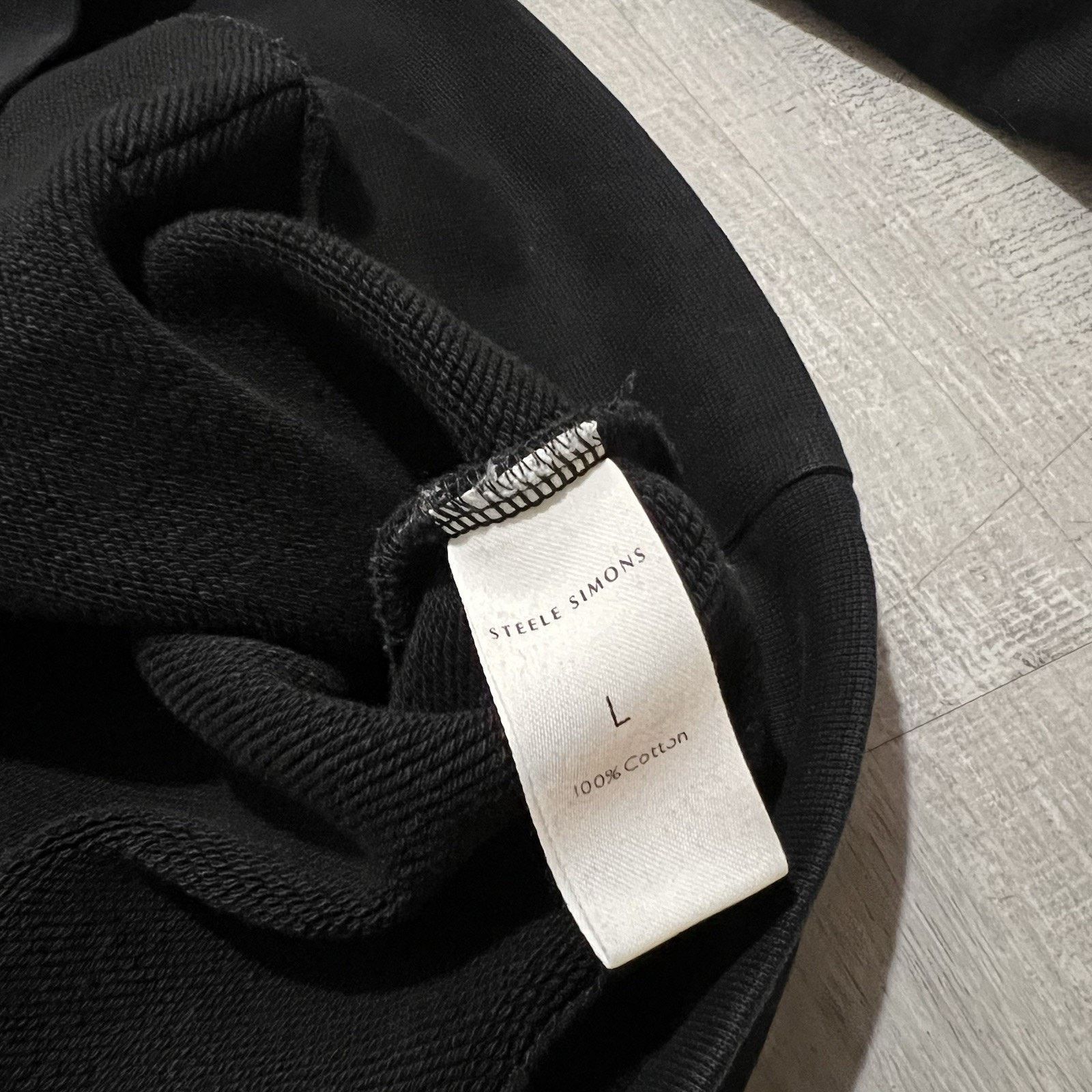 Vintage Steele Simons Black Heavy Cotton USA Luxury Men's Hoodie L Size US L / EU 52-54 / 3 - 5 Thumbnail