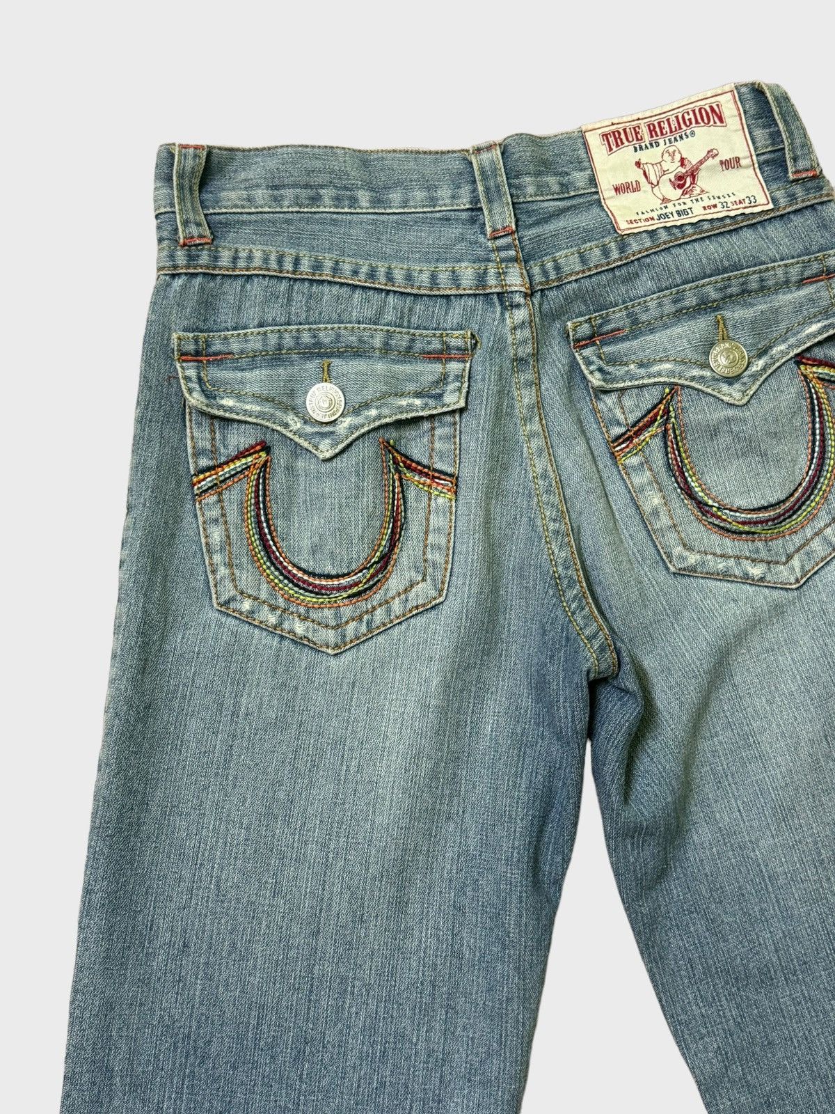 True Religion × Vintage TRUE RELIGION JOEY BIGT SPİRAL CUT DENIM JEANS Size US 31 - 10 Thumbnail