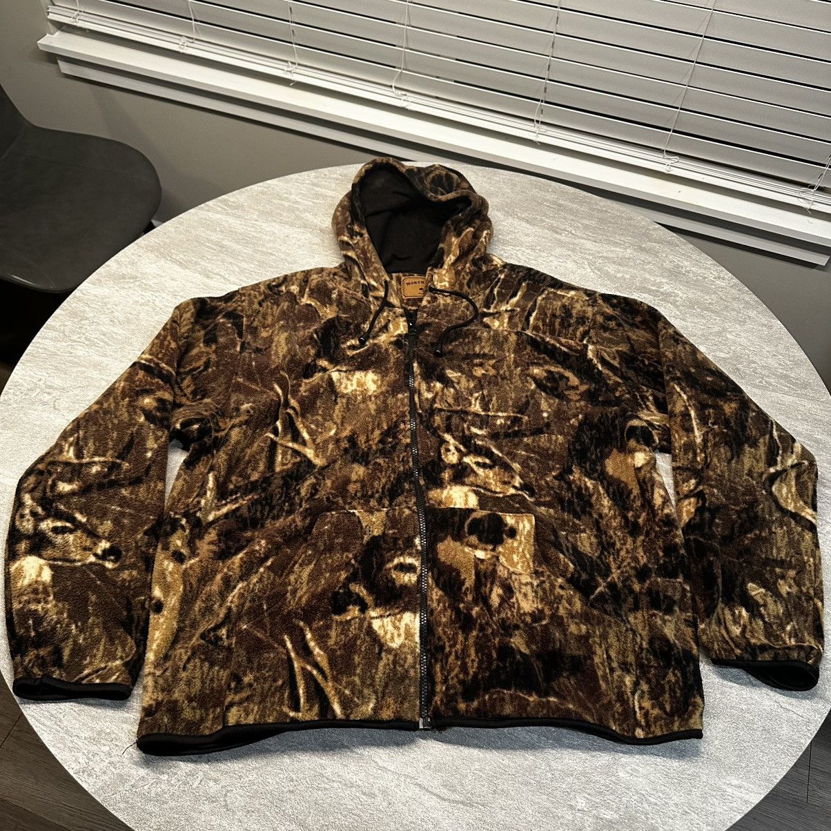 North River Outfitters × Vintage Vintage 90s North River Outfitters Camo Fleece Jacket XL Size US XL / EU 56 / 4 - 1 Thumbnail