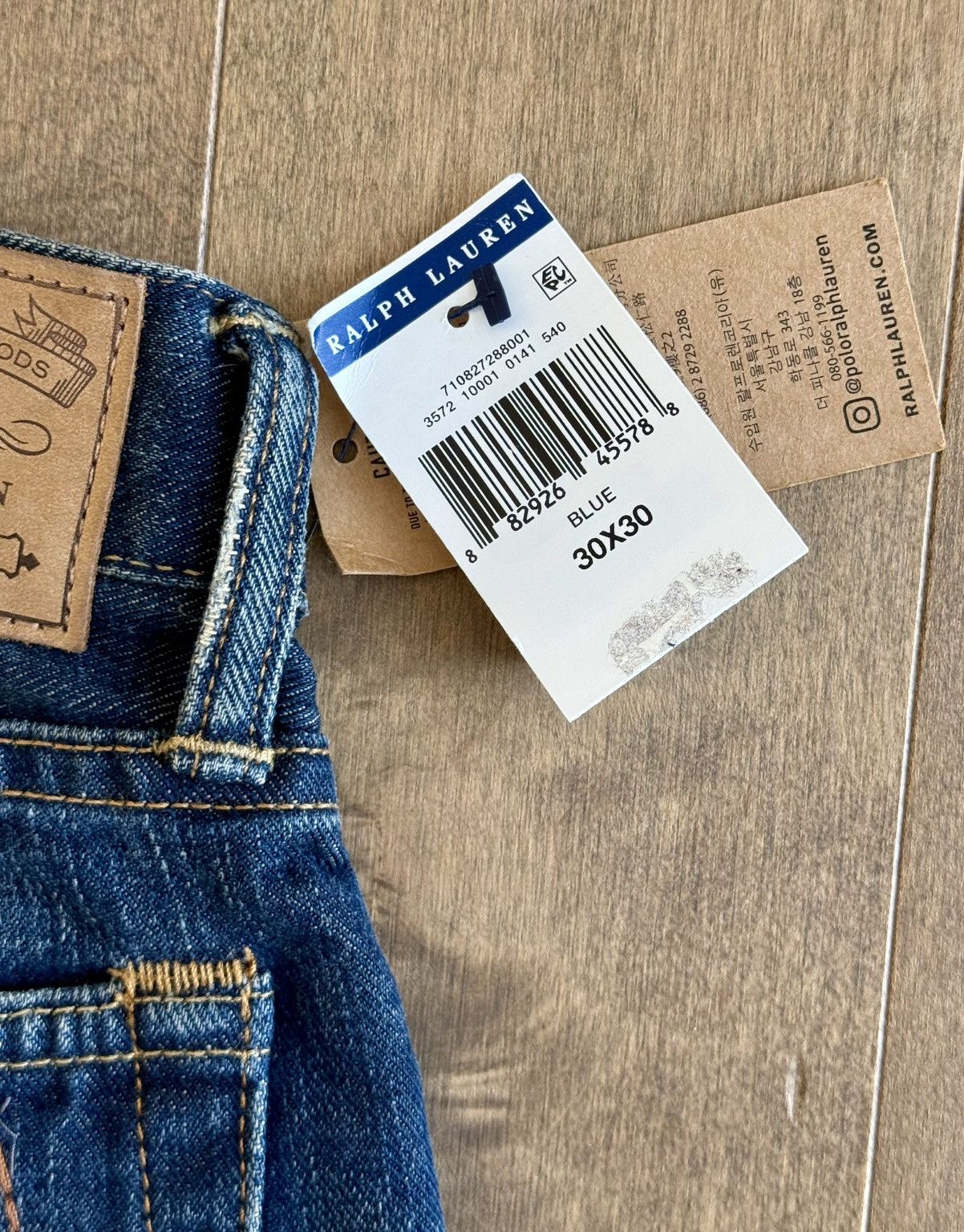 Polo Ralph Lauren × Ralph Lauren New Rare Polo Patchwork Distressed Straight Slim Jeans 30x30 Size US 30 / EU 46 - 9 Thumbnail