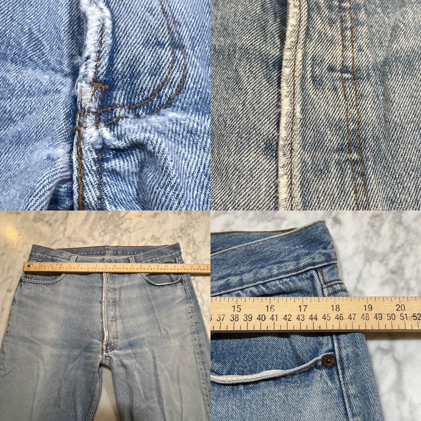 Vintage VINTAGE LEVIS 501 Jeans Original Fit Button Fly Measure 36x32 Size 38x34 USA Men Size US 36 / EU 52 - 10 Thumbnail