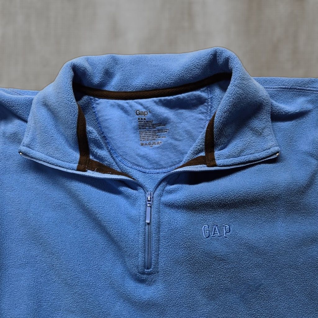 Gap GAP Sweater Pullover 1/4 Zip Long Sleeve Womens L Blue Size L / US 10 / IT 46 - 1 Thumbnail