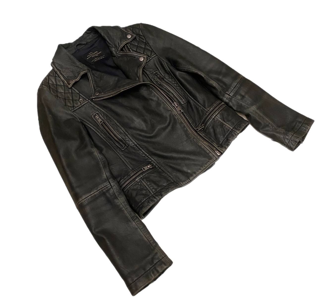 Allsaints Cargo Distressed Leather Biker Jacket Size S / US 4 / IT 40 - 4 Thumbnail