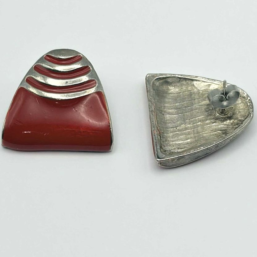 Other Red & Silver Earrings Size ONE SIZE - 3 Thumbnail