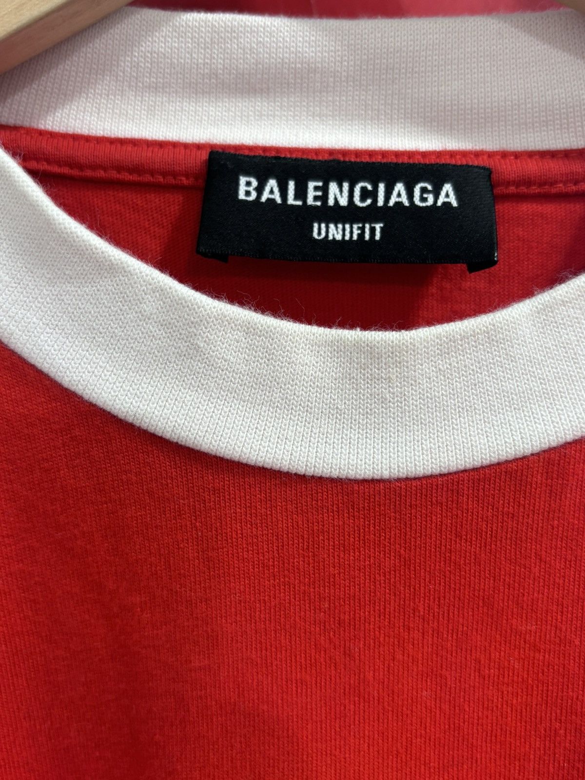 Balenciaga Balenciaga Small Logo Red Tee Size US L / EU 52-54 / 3 - 6 Thumbnail