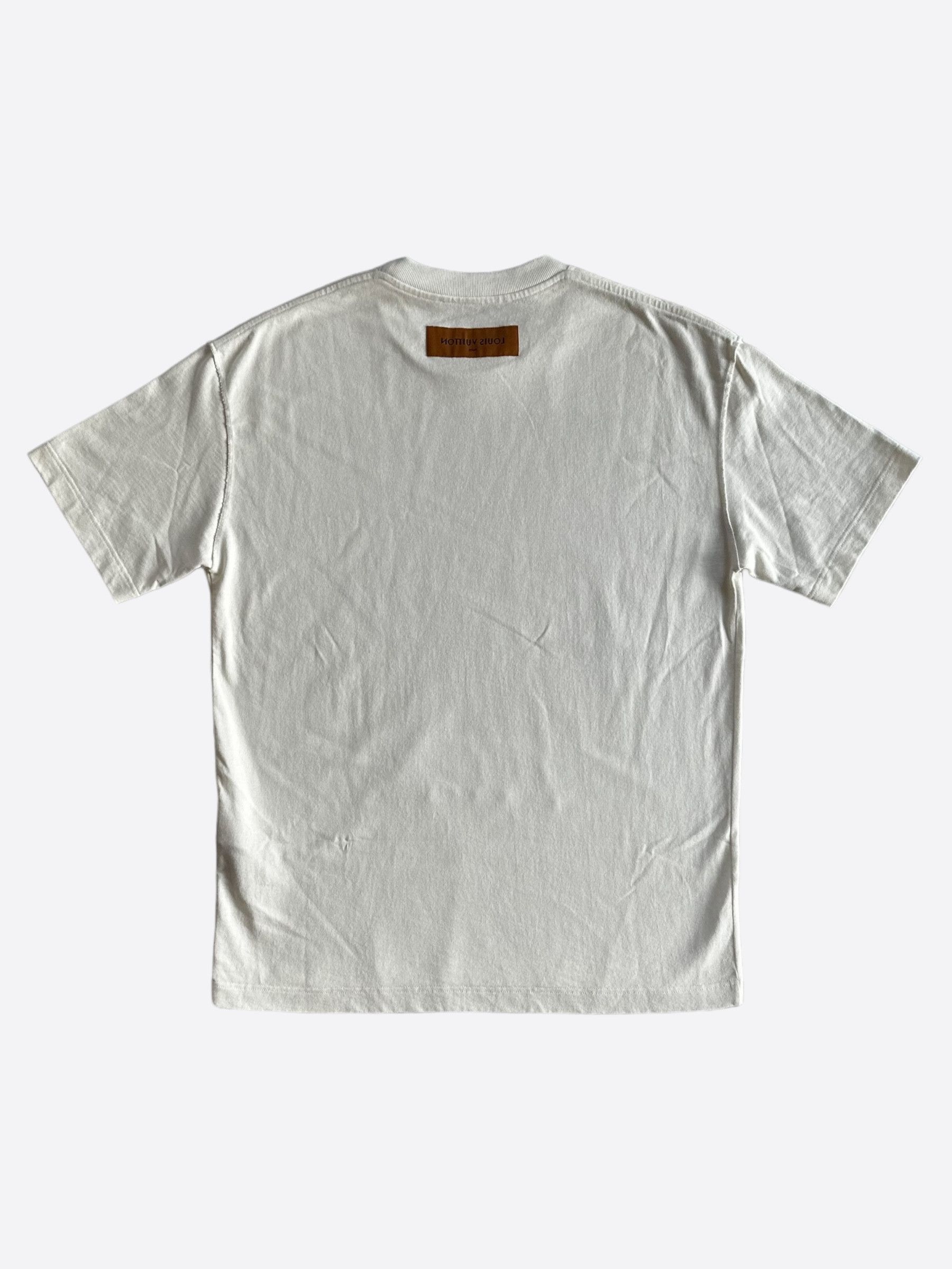 Louis Vuitton Louis Vuitton White Embossed T-Shirt Size US S / EU 44-46 / 1 - 2 Thumbnail