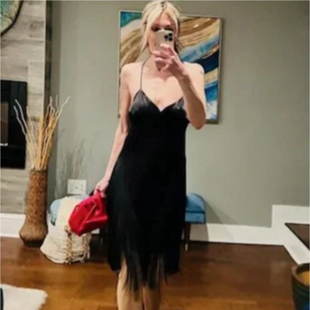 Zara ZARA FRINGED SLIP DRESS BLACK Size XS / US 0-2 / IT 36-38 - 3 Thumbnail