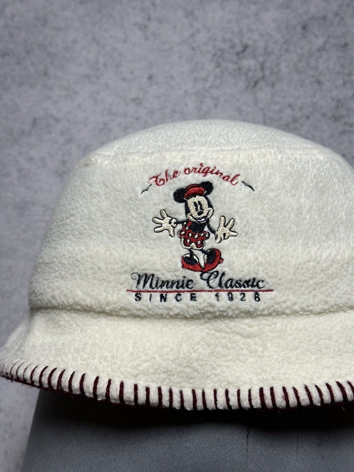 Disney Vintage 90’s Mickey Mouse Minnie Classic Fleece Bucket Hat Size ONE SIZE - 2 Thumbnail