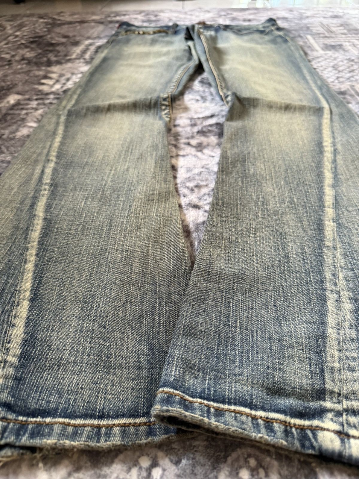 If Six Was Nine YMI Mud Wash Spiral Paneled Studded Flared Jeans Size US 32 / EU 48 - 11 Thumbnail