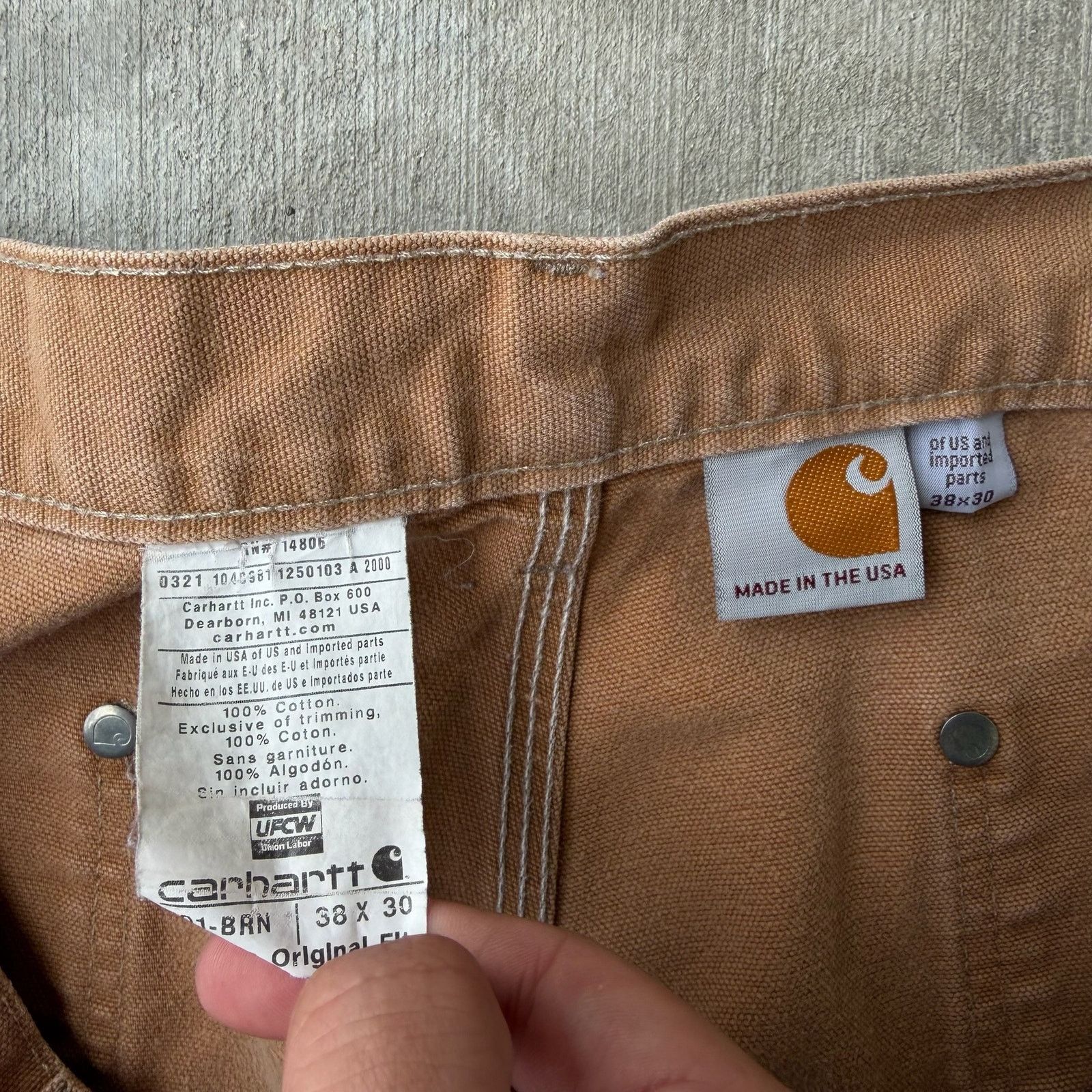 Carhartt × Vintage Carhartt brown double knee work wear carpenter pants Size US 26 / EU 42 - 7 Thumbnail