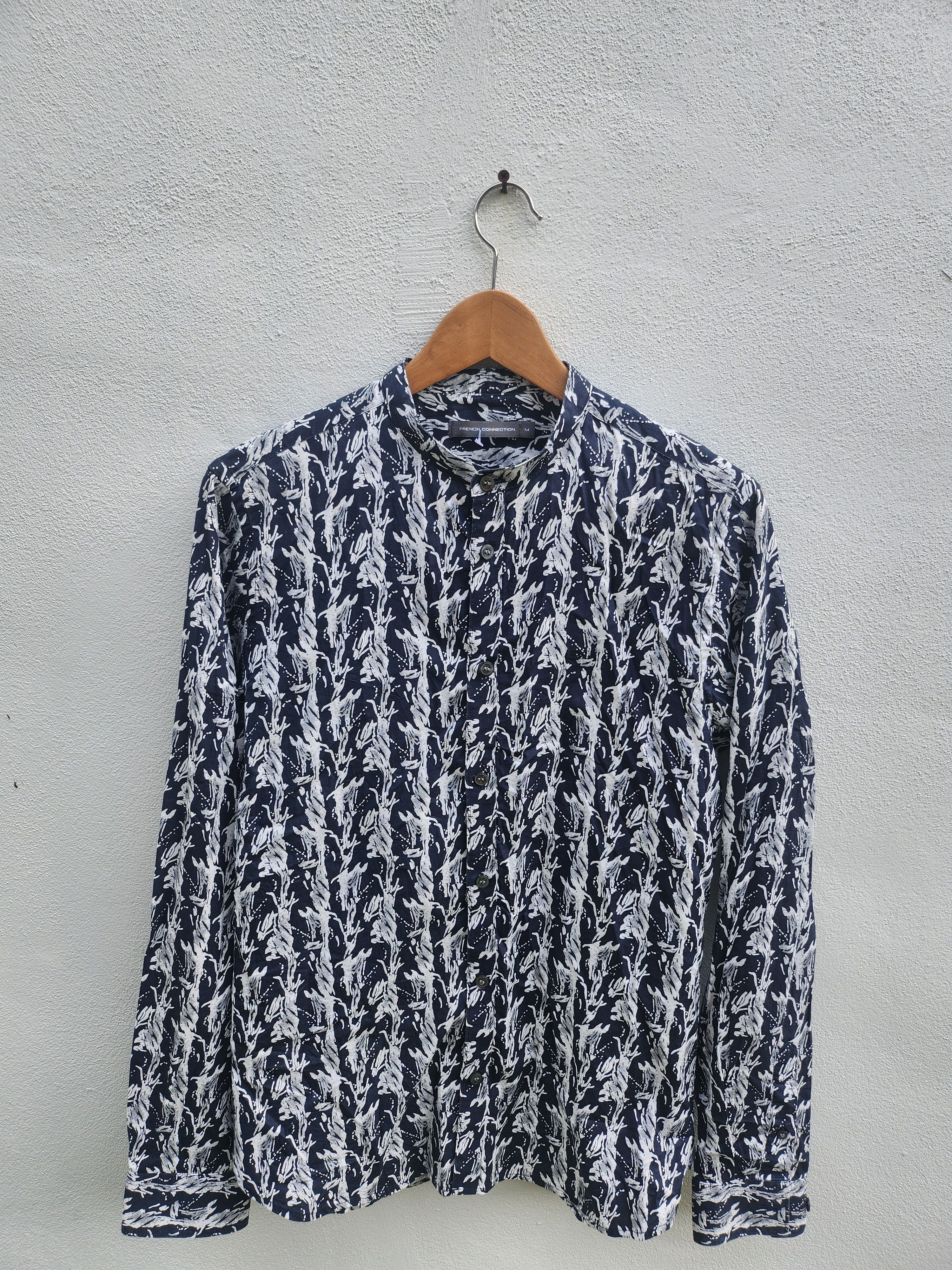 FCUK × Japanese Brand 💥FCUK French Connection Abstract Mandarin Casual Shirt Size US M / EU 48-50 / 2 - 2 Thumbnail