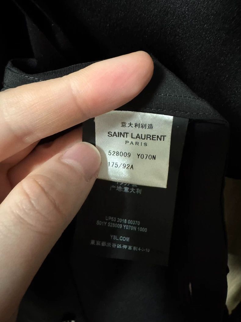 Saint Laurent Paris Saint Laurent Paris Mulberry Silk Black Shirt 2505-Nextarro Size US S / EU 44-46 / 1 - 4 Thumbnail