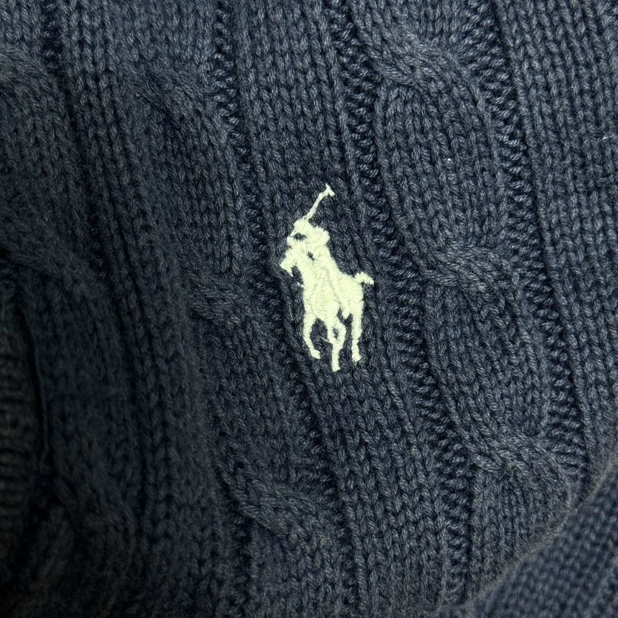 Polo Ralph Lauren × RRL Ralph Lauren × Ralph Lauren Vintage 90s Cable Knit Polo Ralph Lauren Zip Up Sweater Size S / US 4 / IT 40 - 4 Thumbnail