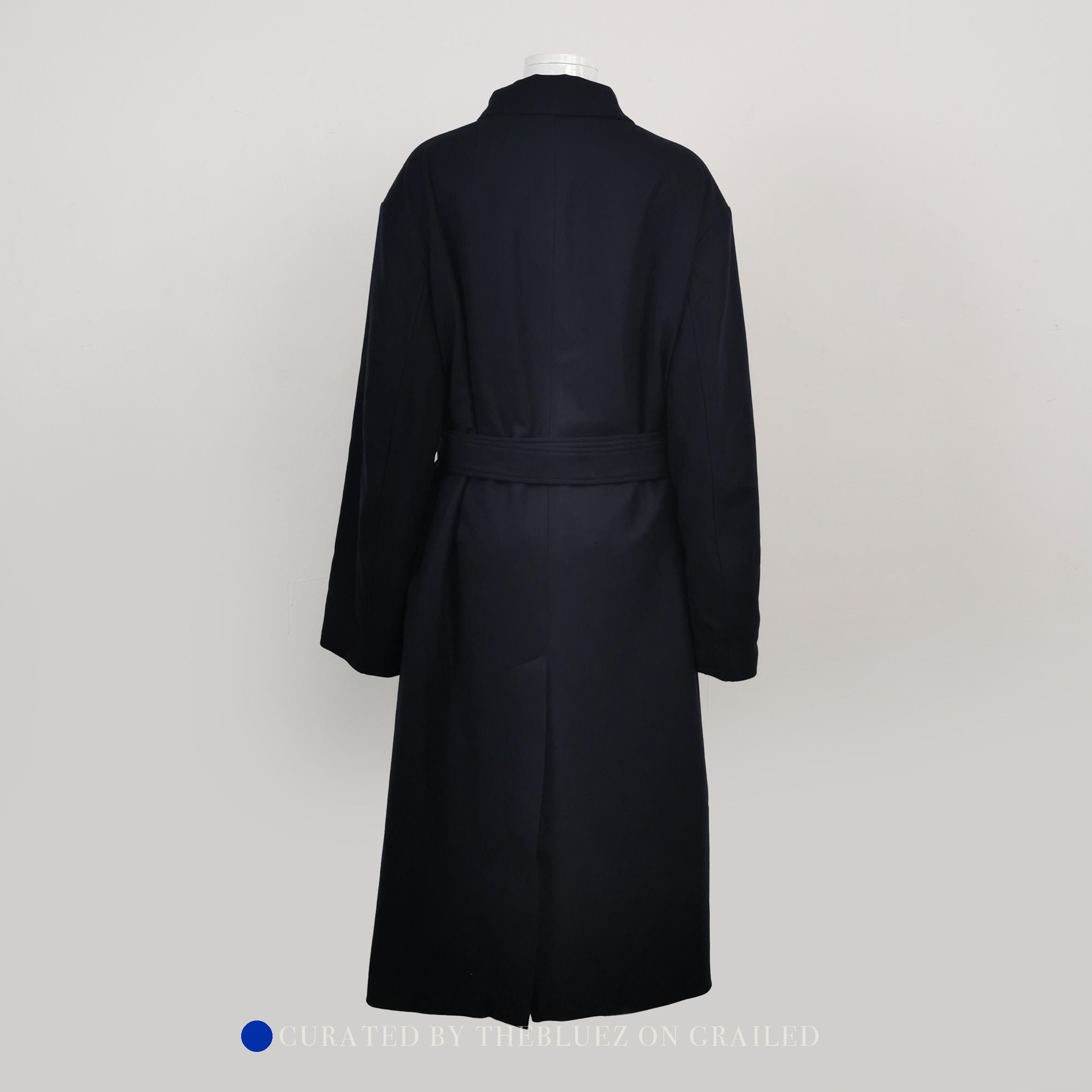 Loro Piana Reversible Wool Blend Coat in Black Size US L / EU 52-54 / 3 - 1 Thumbnail