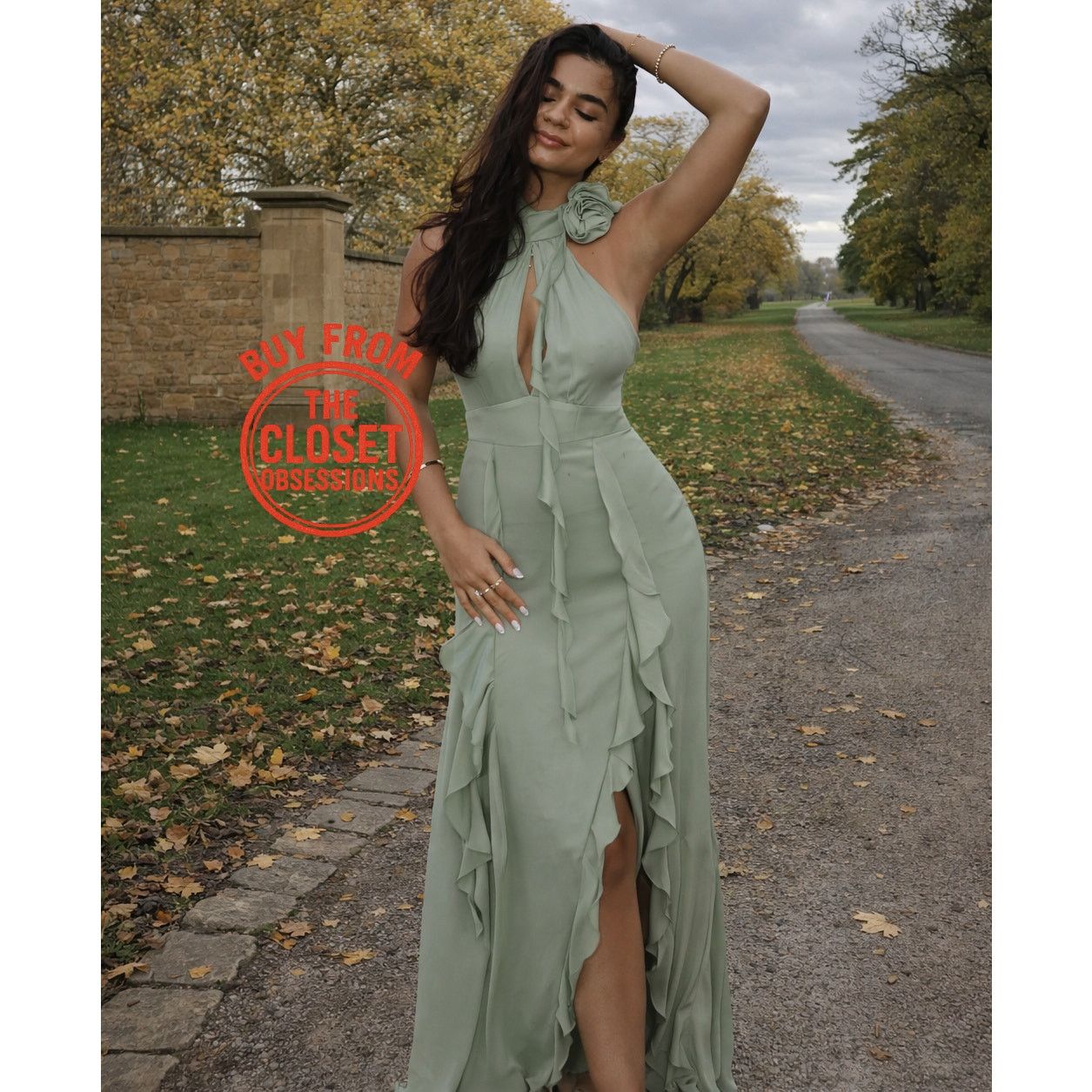 Zara ZARA Green Halter Midi Dress NWT Size M / US 6-8 / IT 42-44 - 7 Thumbnail