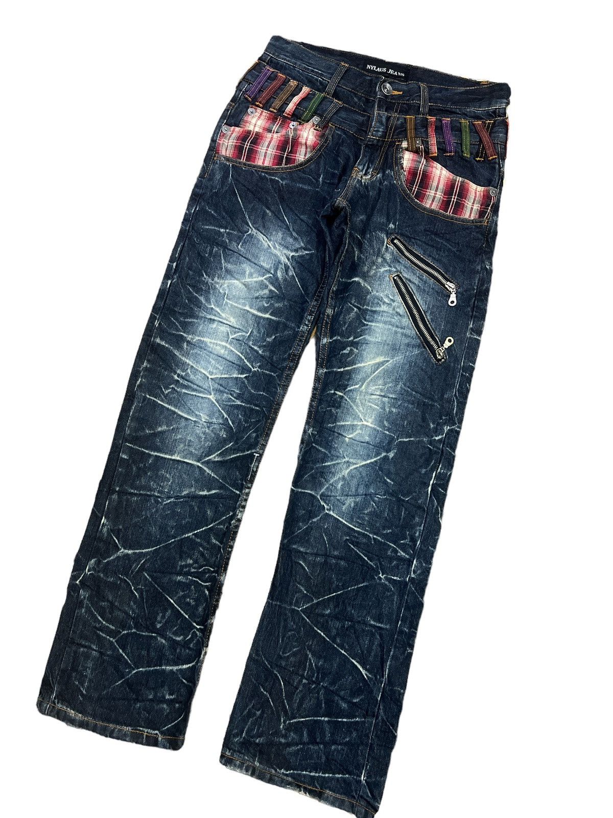 Other DOUBLE WAIST💥NYLAUS JEANS DISTRESSED DENIM PANT Size US 28 / EU 44 - 4 Thumbnail