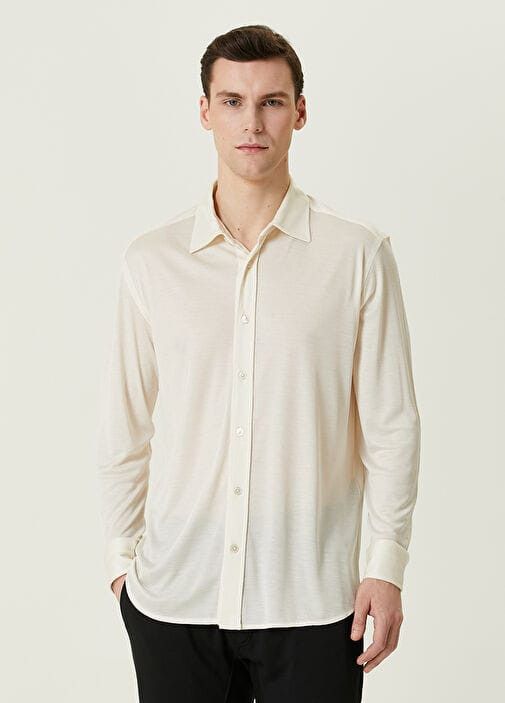 Tom Ford o1w1db10125 JBL009 Shirt in Off White Size US XL / EU 56 / 4 - 1 Thumbnail