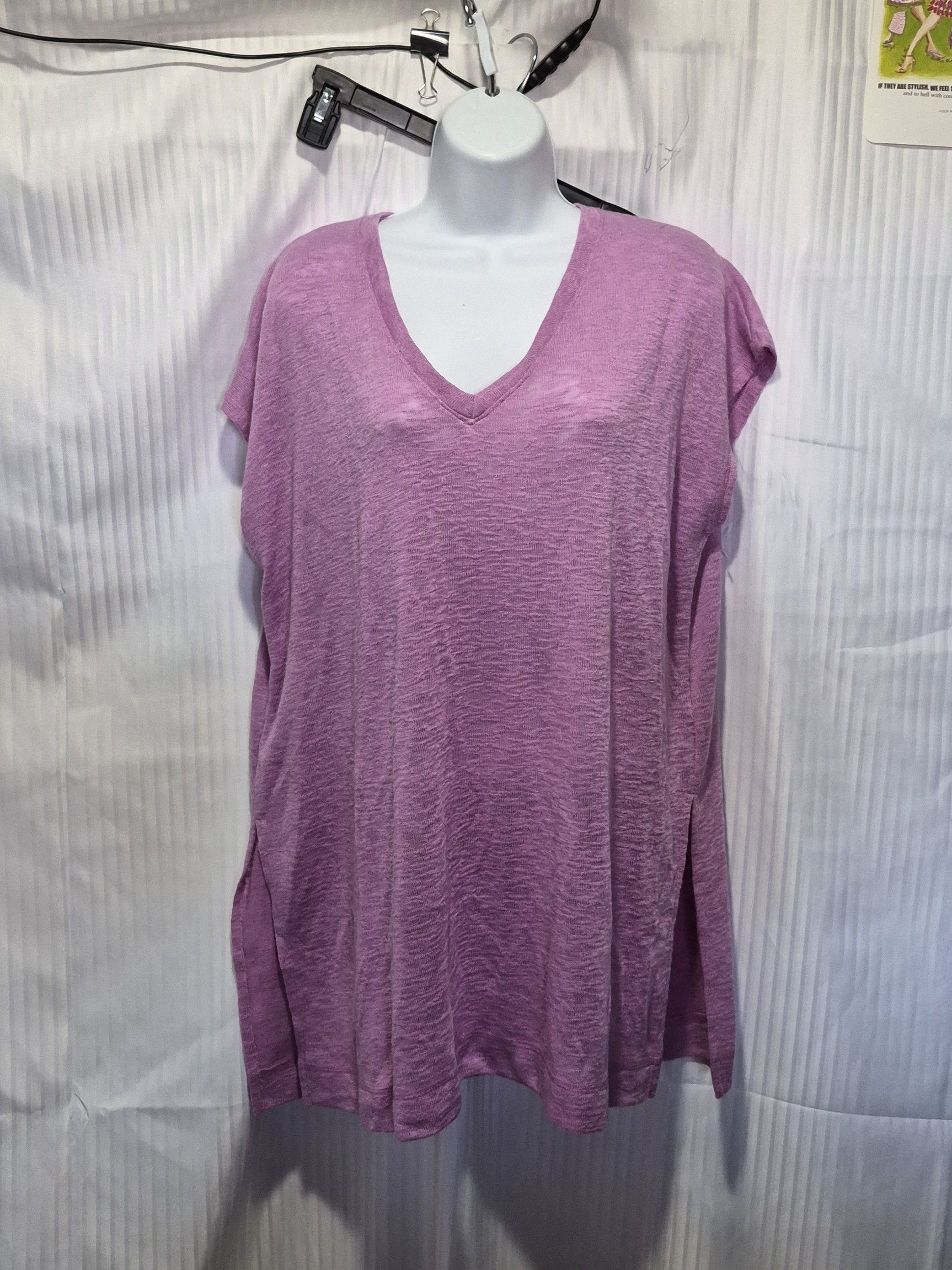 Other Nally & Millie Small/Medium Lilac V-Neck Tunic Top NWT Size M / US 6-8 / IT 42-44 - 2 Thumbnail