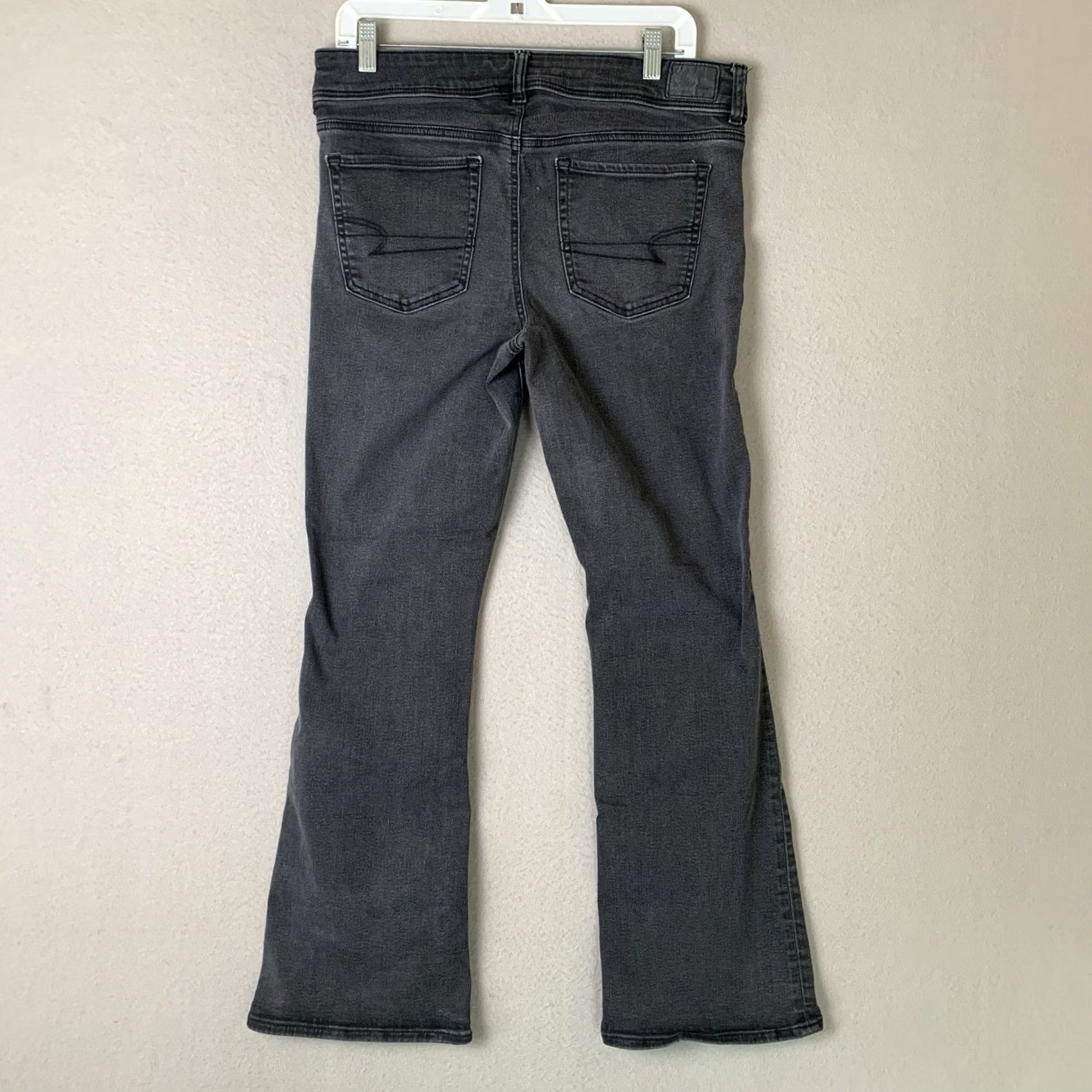 American Eagle Outfitters American Eagle Kickboot Jeans Womens Size 12 Regular Black Stretch Denim Bootcut Vintage Y2K Size 34" / US 12 / IT 48 - 2 Thumbnail
