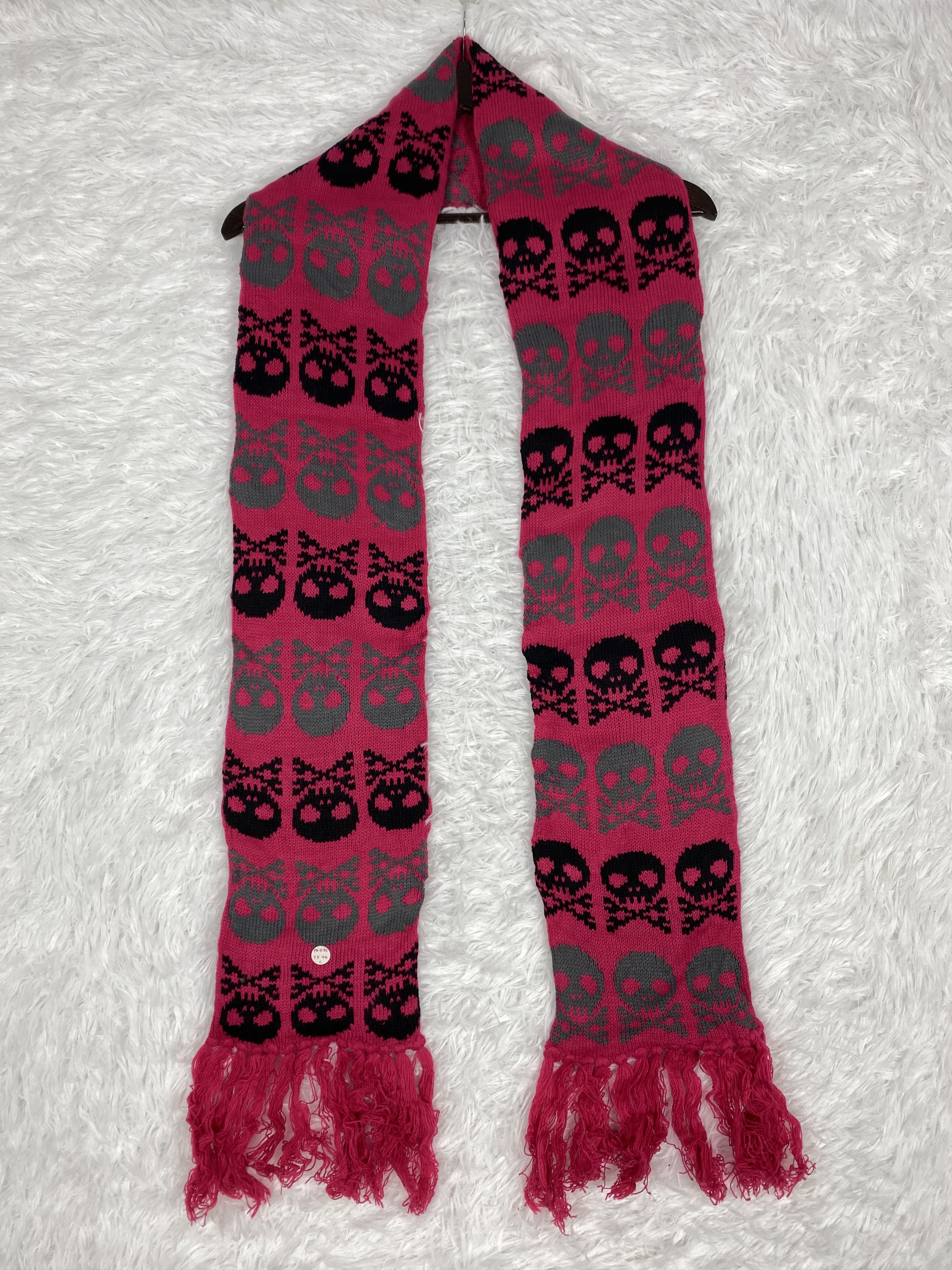 Vintage Vintage Skulls Scarf / Muffler Neckwear PM0180 Size ONE SIZE - 1 Thumbnail