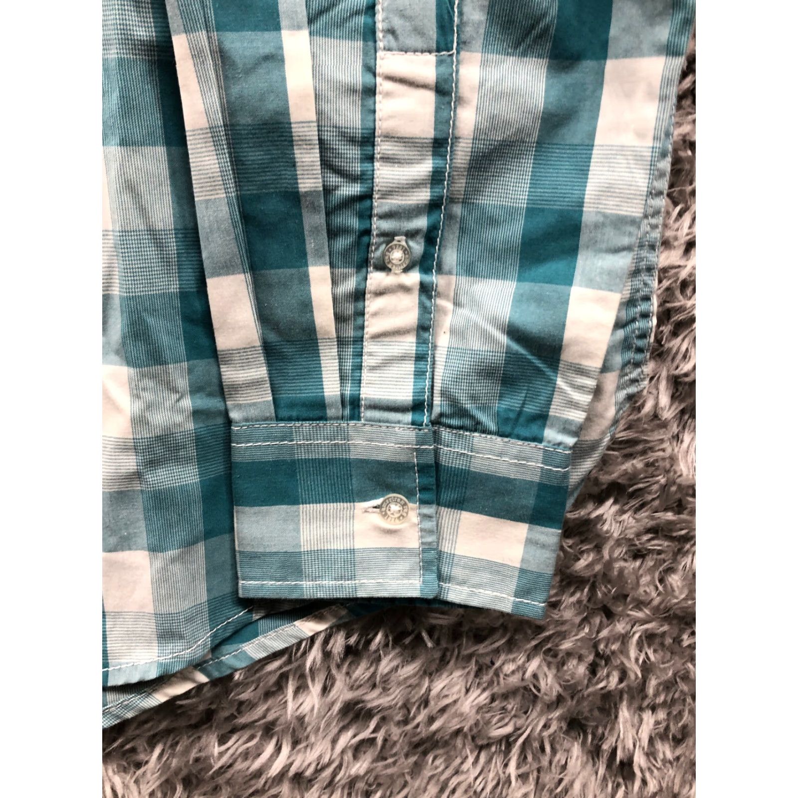 Vintage American Rag Shirt Size XL Mens Light Blue Plaid Long Sleeve Spread Collar Size US XL / EU 56 / 4 - 3 Thumbnail