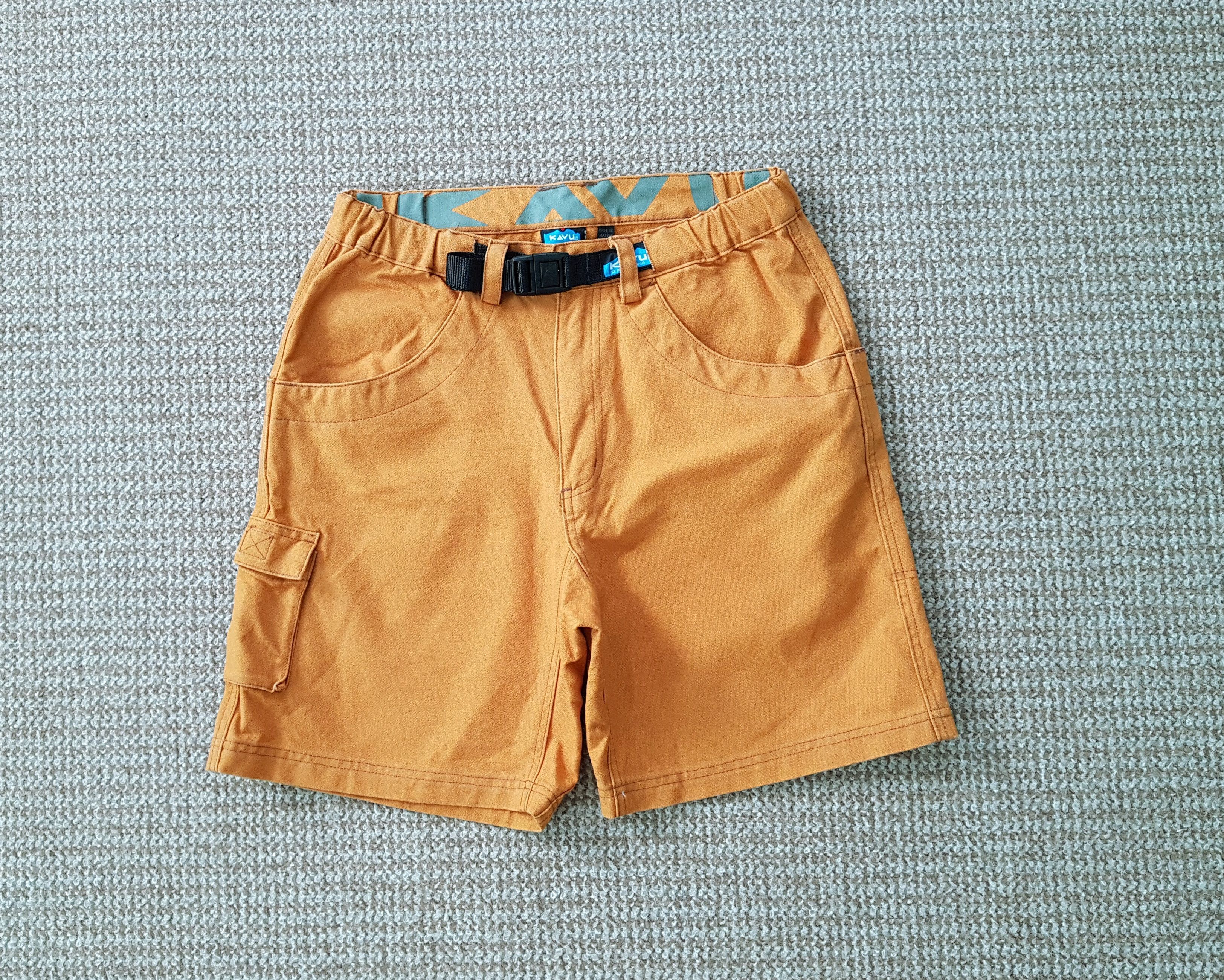 KAVU Vintage Kavu Climbing Belted Adjustable Canvas Cargo Shorts Size US 32 / EU 48 - 1 Thumbnail