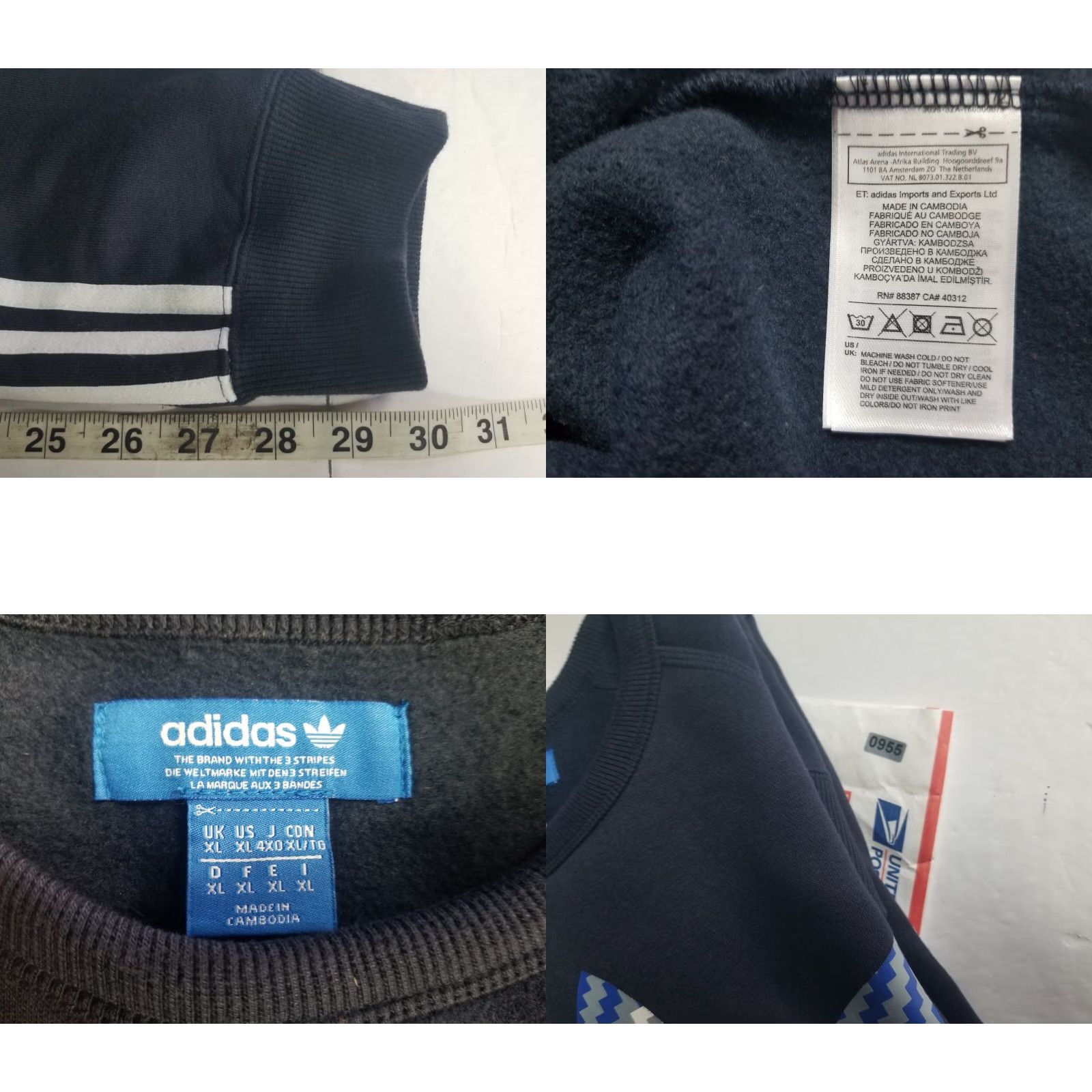 Adidas Adidas Sweatshirt Adult Blue Trefoil 3Foil Crewneck Long Sleeve Pullover XL (Men) Size US XL / EU 56 / 4 - 8 Thumbnail