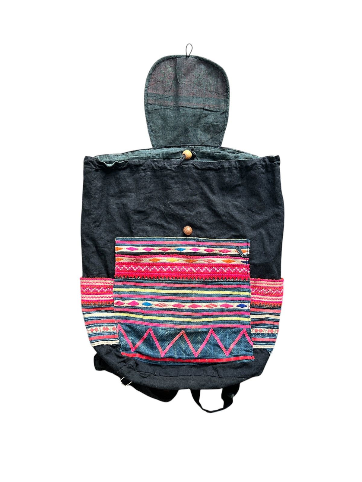 Native × Vintage Navajo Native Style Drawstring Backpack Rucksack Size ONE SIZE - 2 Thumbnail