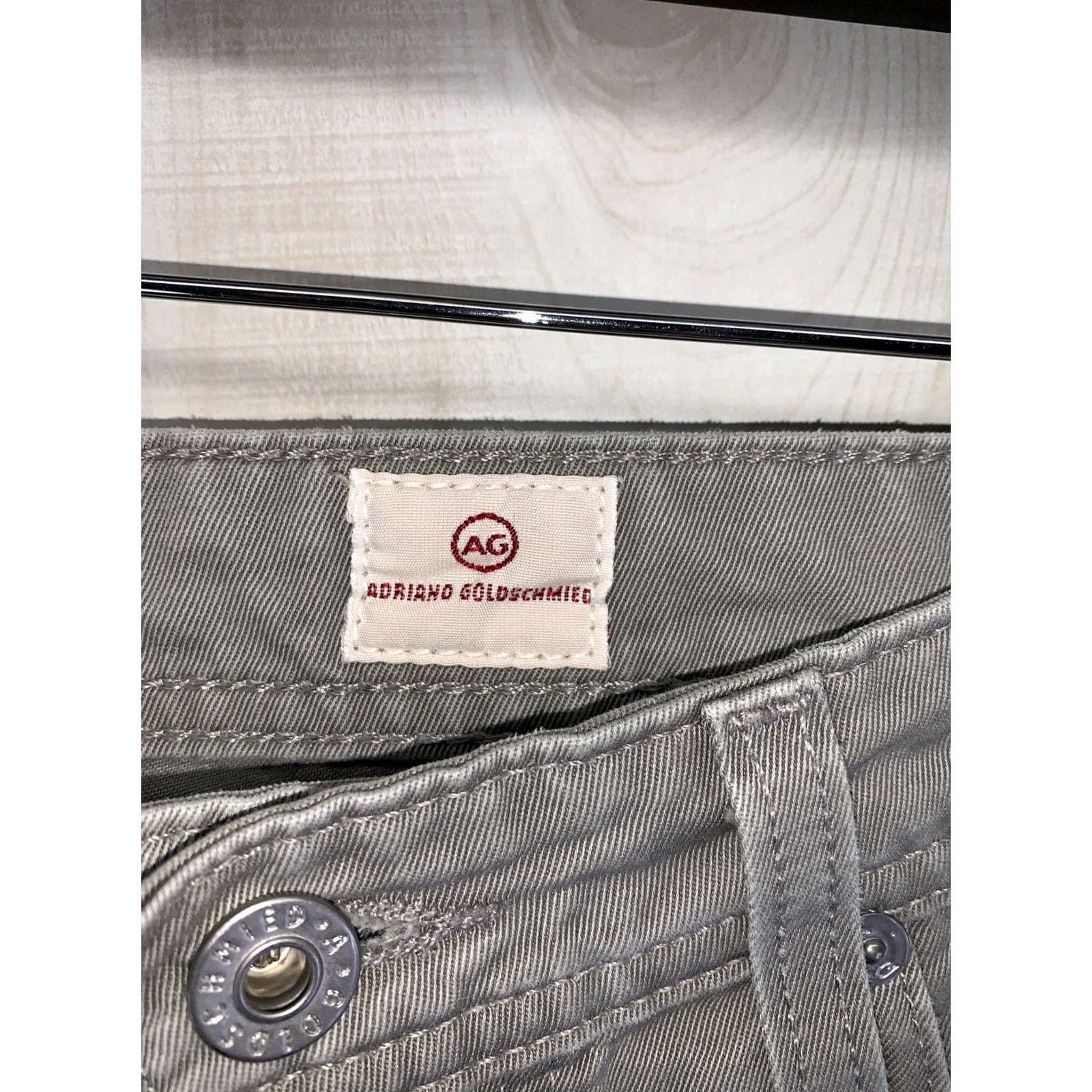 Vintage AG Adriano Goldschmied The Protégé Womens Pants Straight Size 29 Gray Cotton Blend Chino 29in Casual Workwear Vintage No Womens Size 29" - 7 Thumbnail