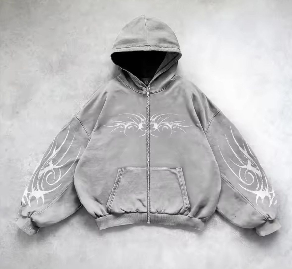 Other High Street Punk Y2K Hip Hop 3D Dark Print Graffiti Hoodies Size US XL / EU 56 / 4 - 1 Thumbnail