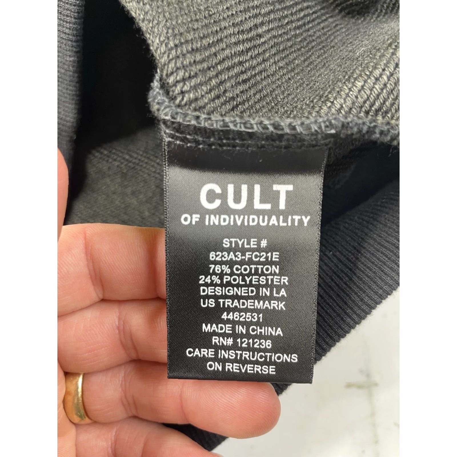 Cult Of Individuality Cult of Individuality Sweater Crew Neck Heavyweight Mens S Black Graphic Crew Neck Pullover Shirt/Top Size US S / EU 44-46 / 1 - 7 Thumbnail