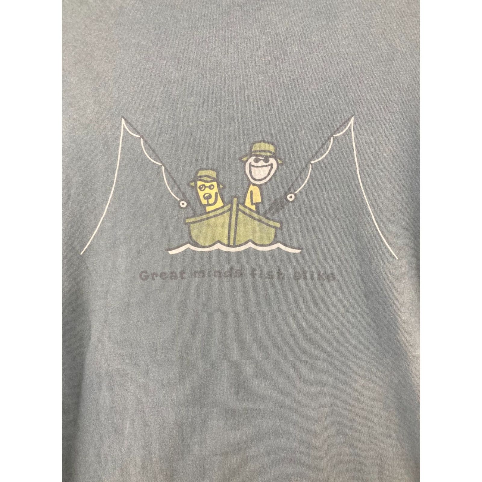 Life is Good Life is Good Mens T-Shirt M Blue Classic Fish Outdoor Size US M / EU 48-50 / 2 - 2 Thumbnail