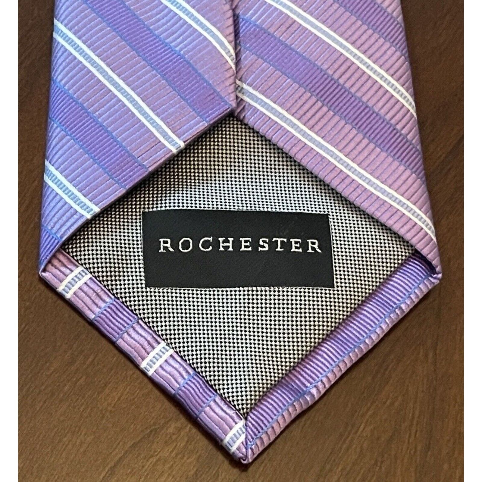 Other Rochester Purple Blue 100% Silk Made In China Long Size ONE SIZE - 2 Thumbnail